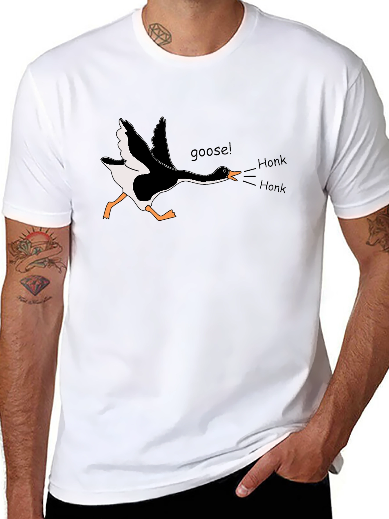 Black Honk! Goose Graphic Tee - Unisex Comfort view 8