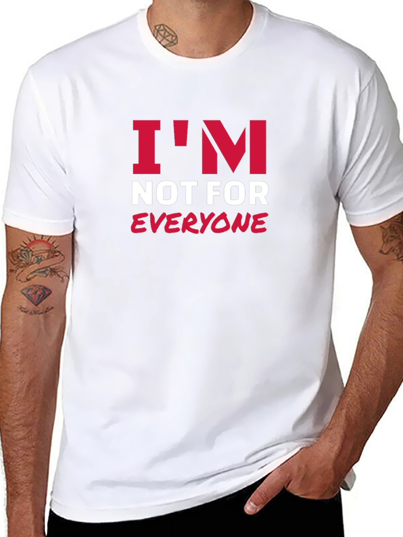 Black I'm Not For Everyone Graphic Tee view 8