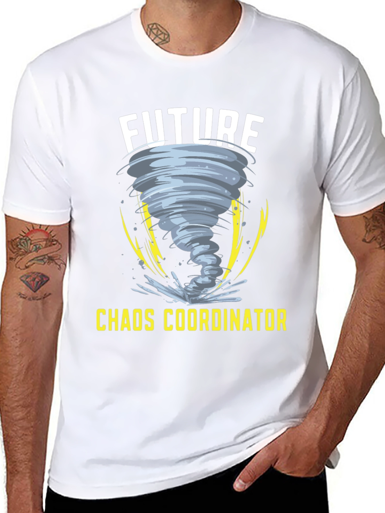 Black Future Chaos Coordinator Graphic T-Shirt view 8