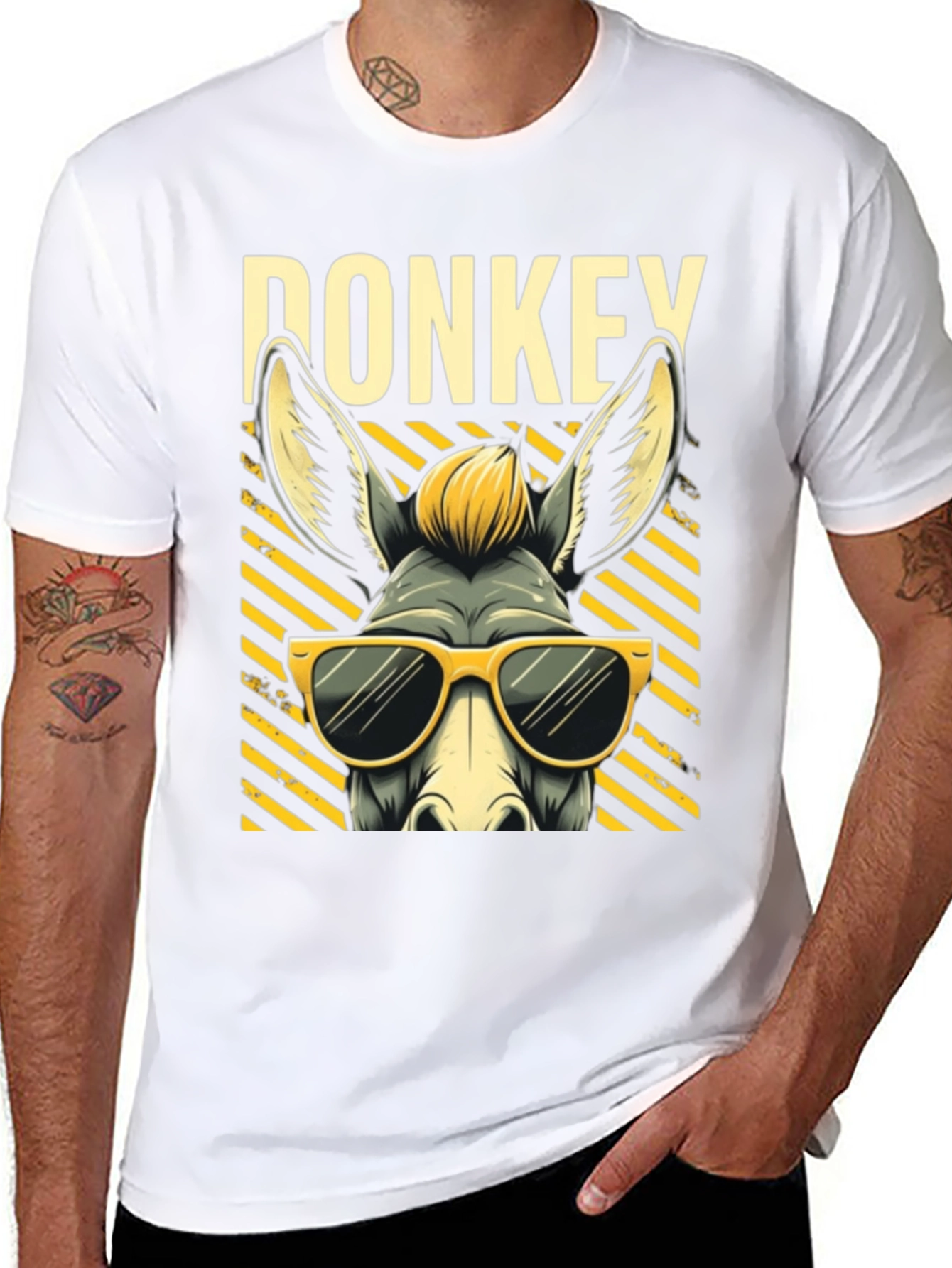 Black Cool Donkey T-Shirt - Fun Graphic Tee view 8
