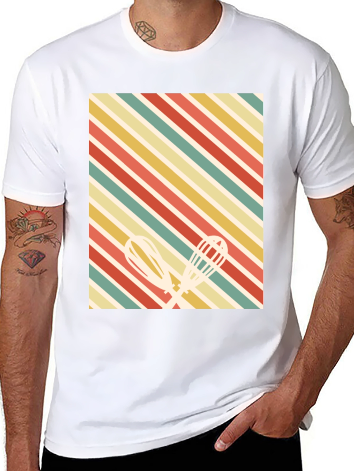 Black Retro Baking Whisk T-Shirt view 8