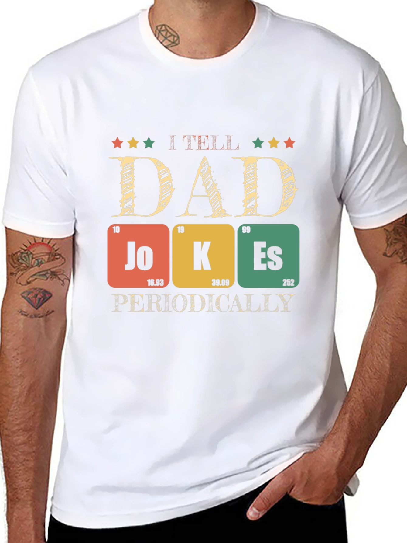 Black Dad Jokes T-Shirt - Periodic Table Pun Humor view 8