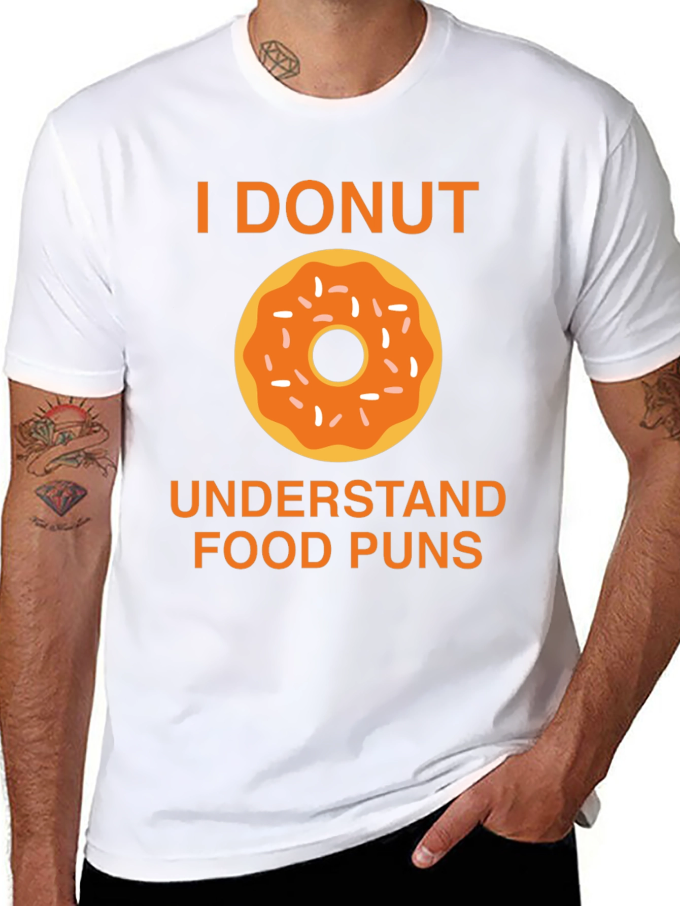 Black Funny "I Donut Understand" Graphic T-Shirt view 8