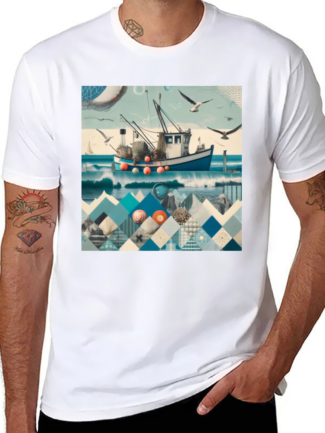 Nautical Patchwork T-Shirt - 8