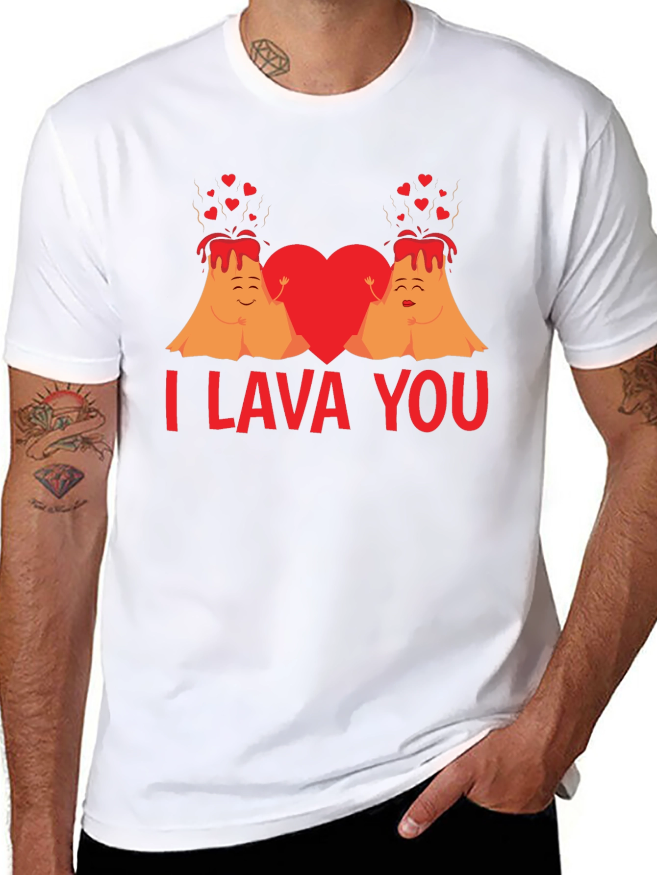 Black I Lava You Valentine's Day T-Shirt view 8