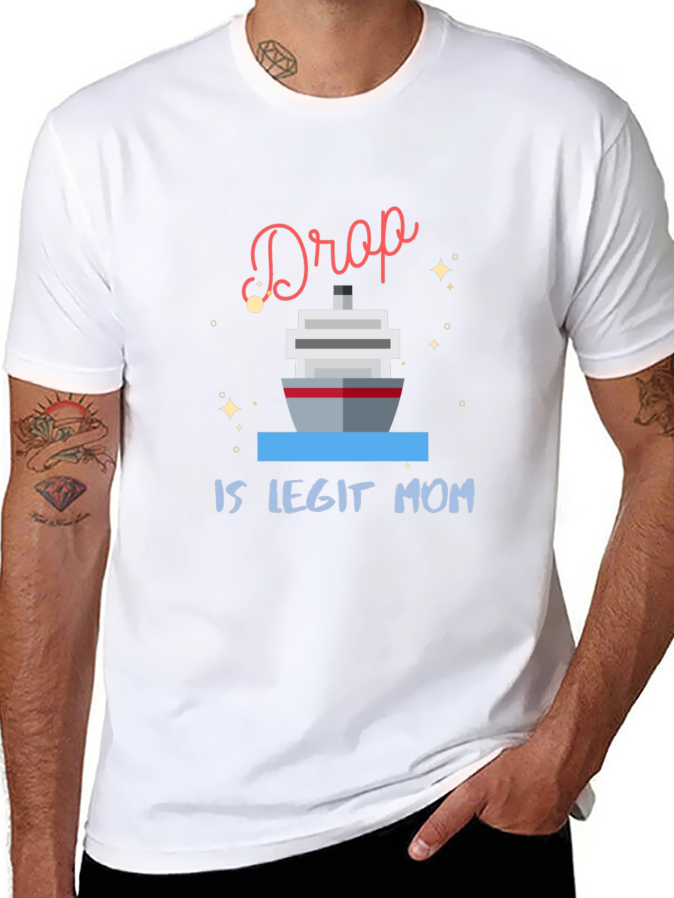 Black Drop Is Legit Mom Cruise T-Shirt view 8