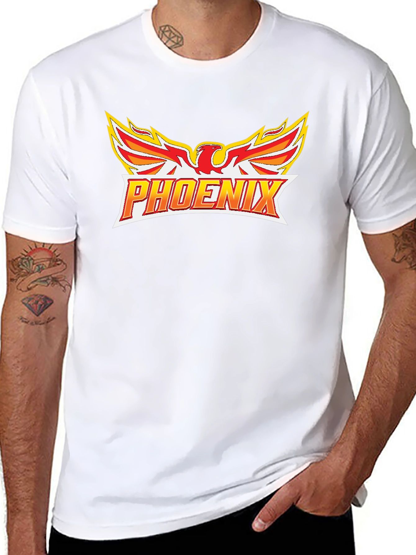 Black Phoenix Graphic T-Shirt - Black view 8