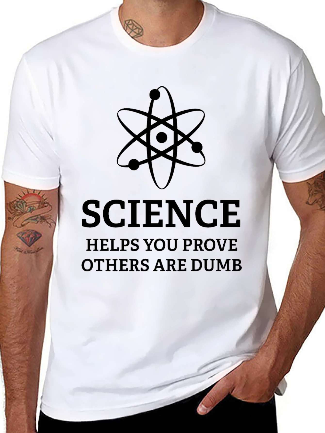 Black Science Humor T-Shirt - Prove Others Wrong! view 8