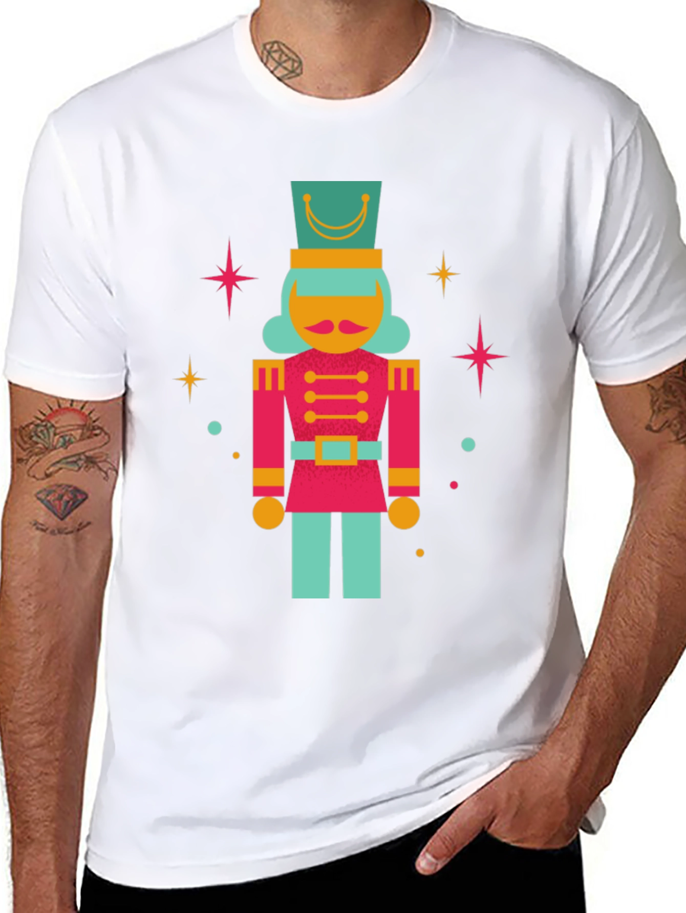 Black Retro Nutcracker T-Shirt - Holiday Style view 8