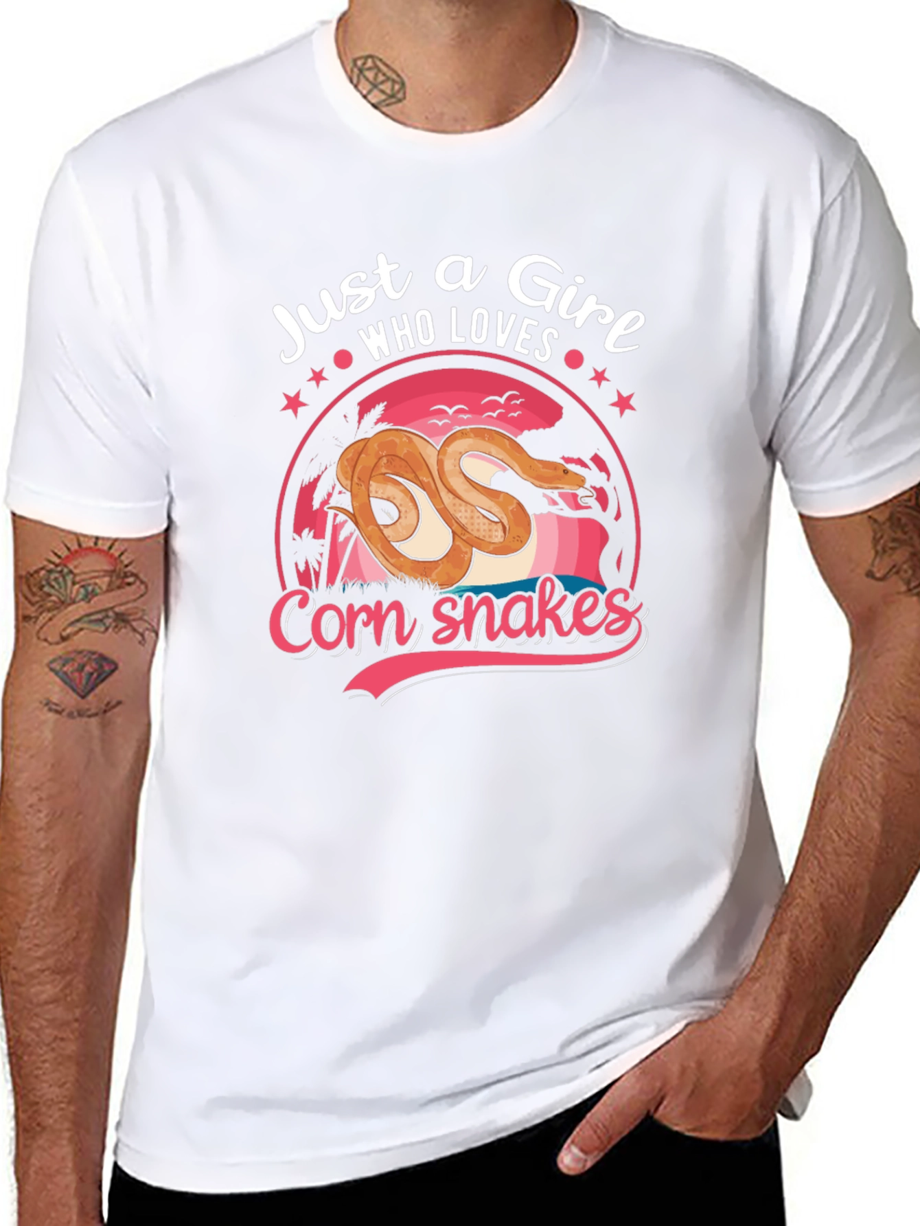 Black Just A Girl Who Loves Corn Snakes T-Shirt view 8