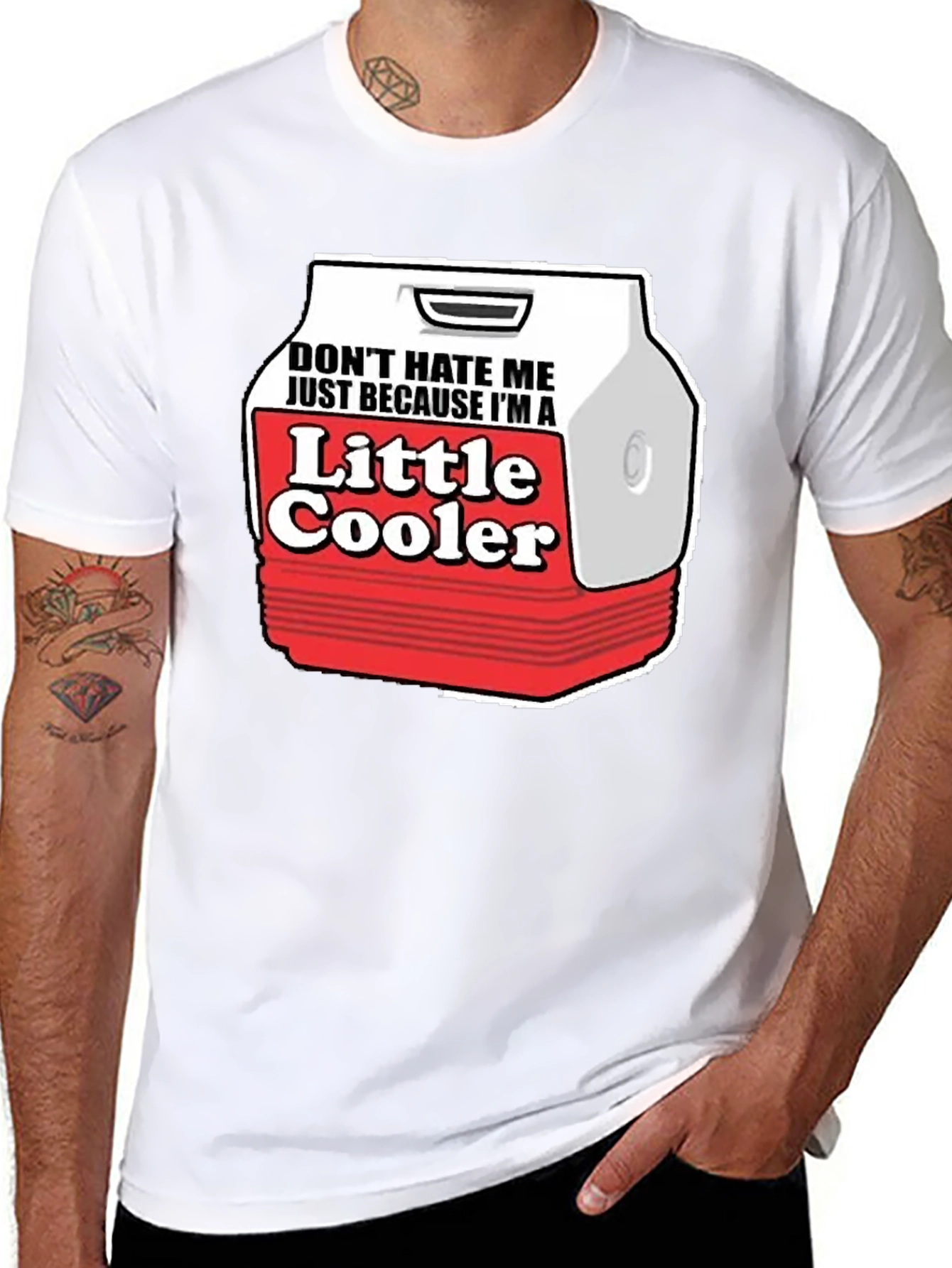 Black Little Cooler Graphic Tee - Funny Novelty Shirt view 8