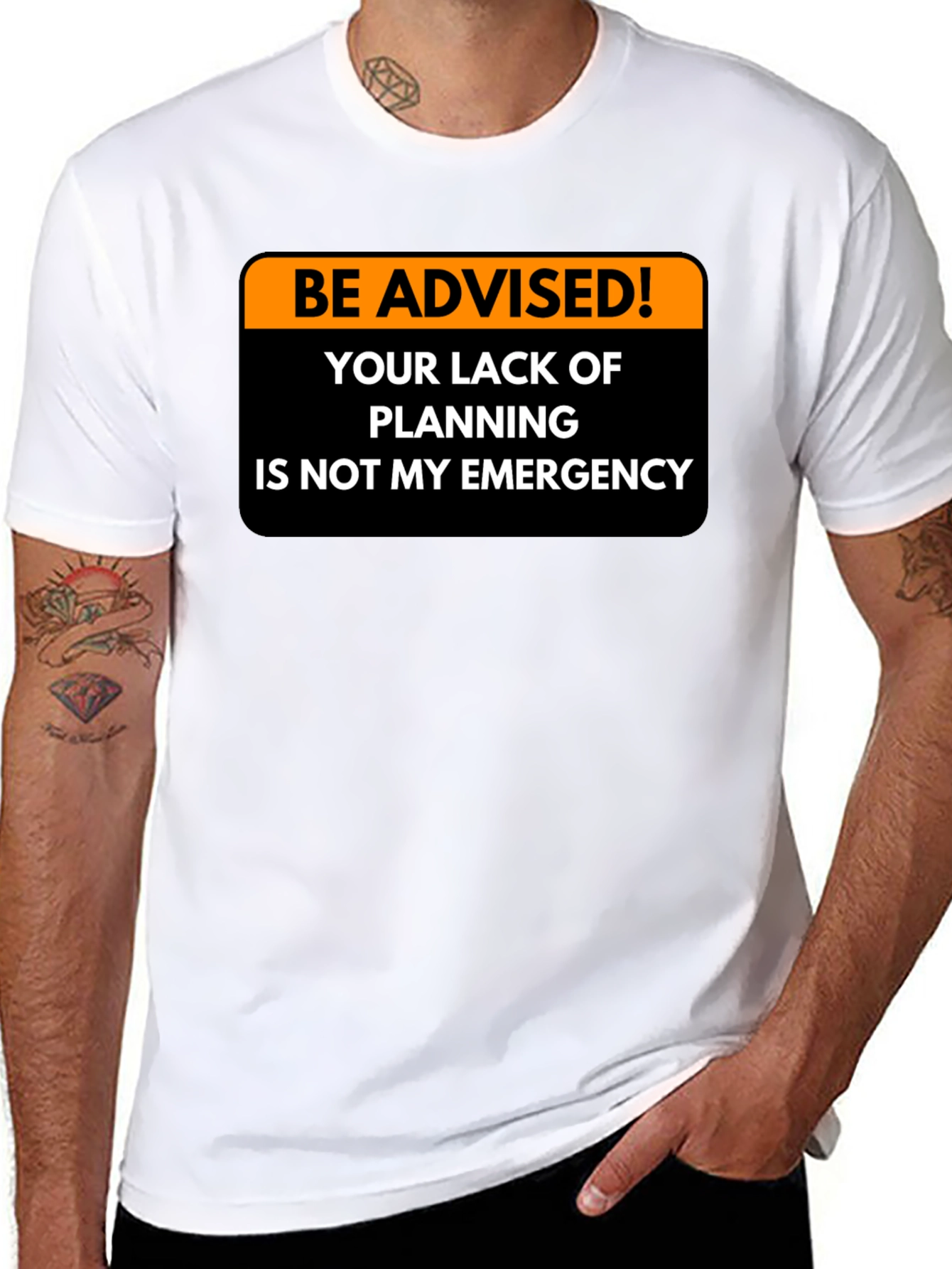 Black Be Advised T-Shirt - Planning Failure view 8