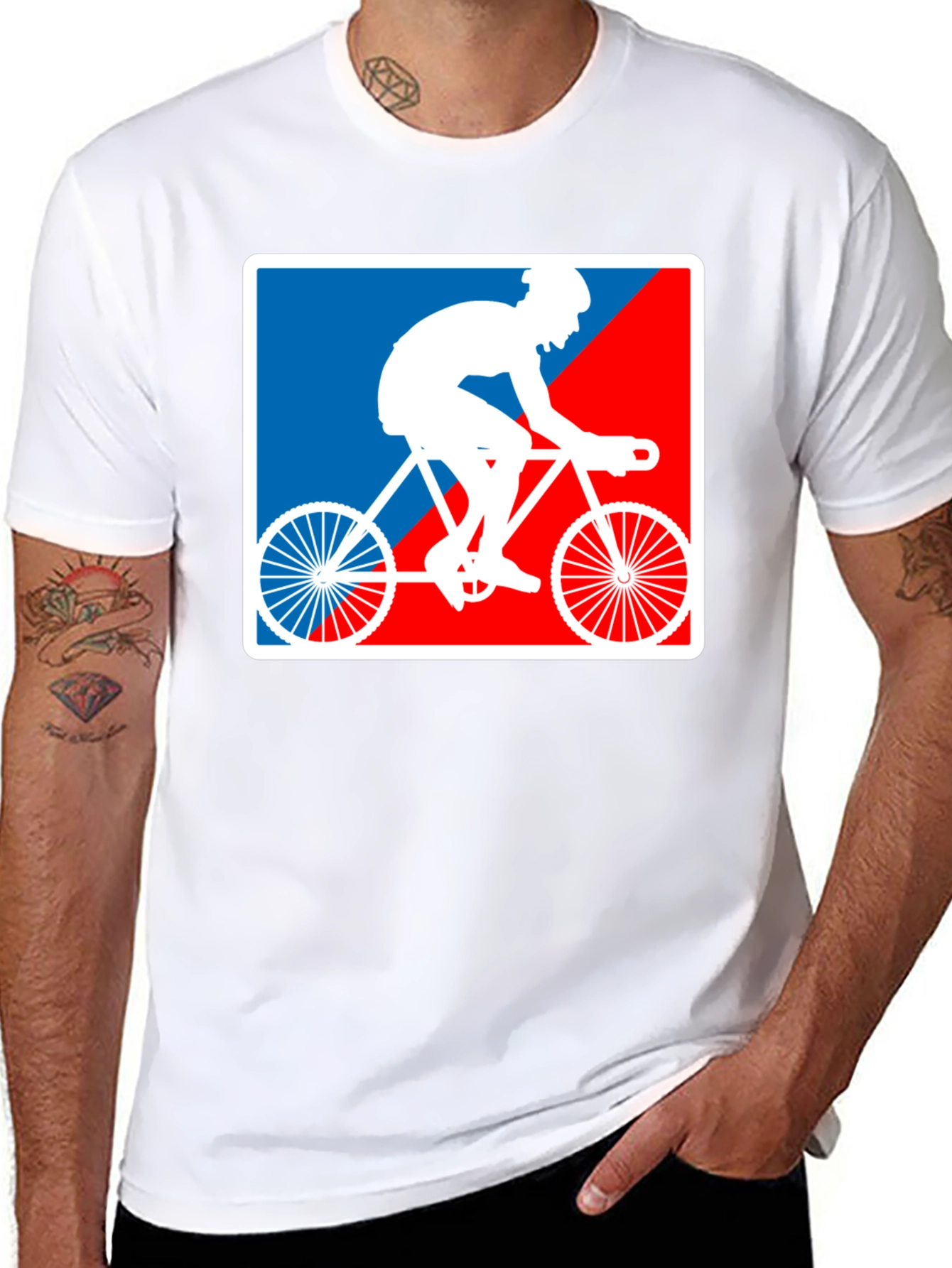 Black Cyclist Graphic T-Shirt - Sporty Style view 8
