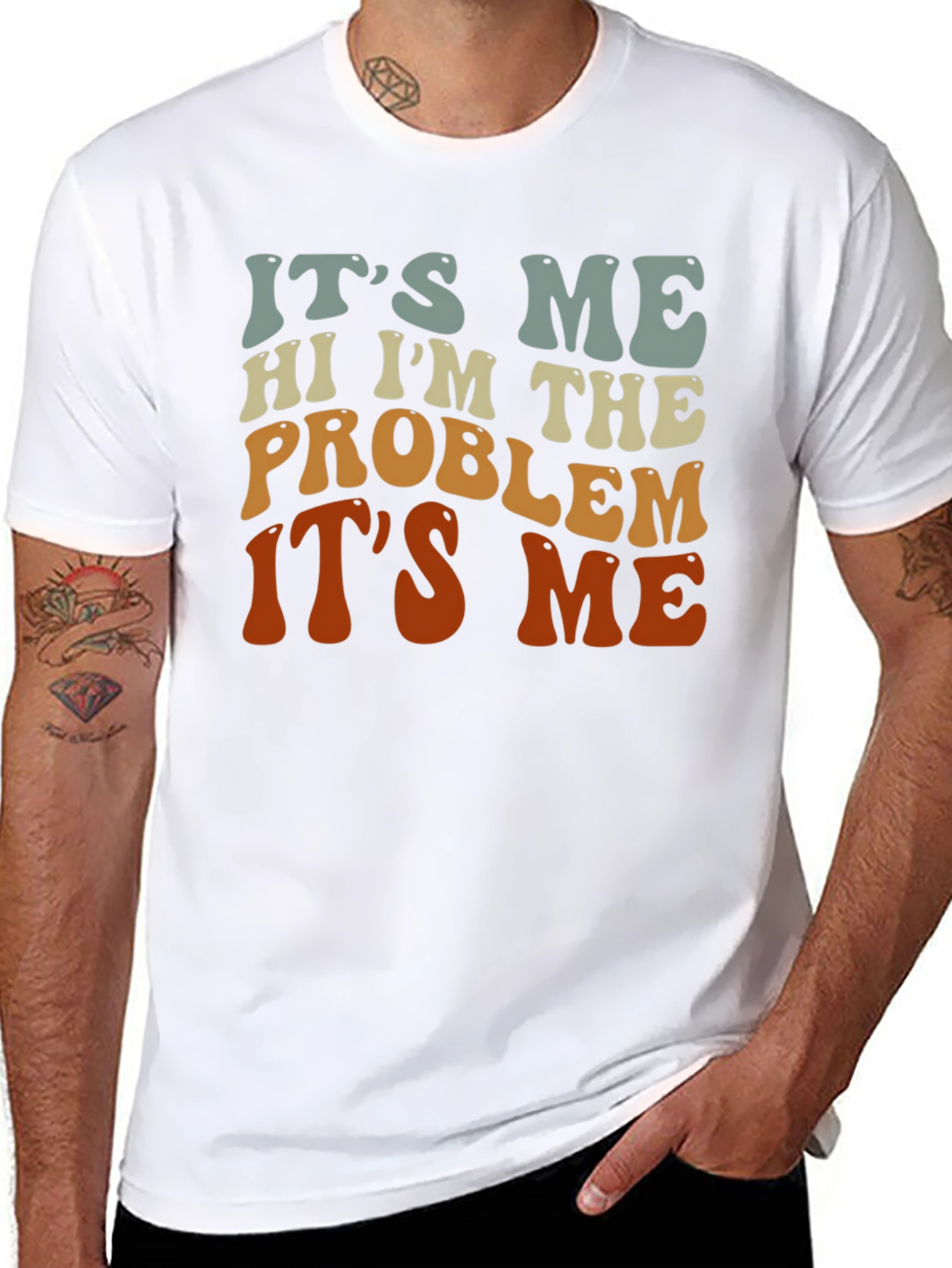 Black It's Me Problem Graphic T-Shirt view 8