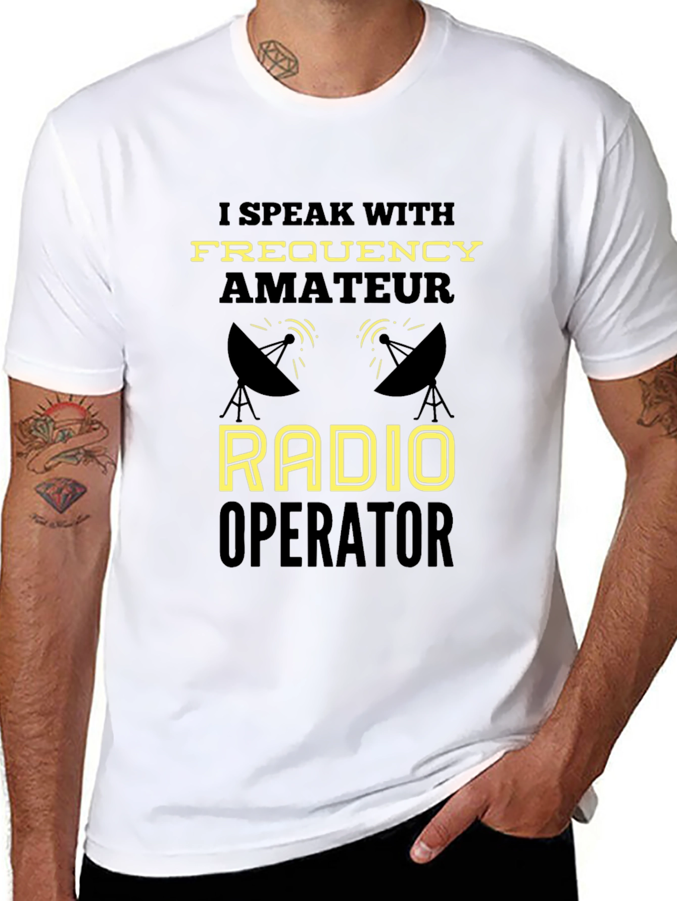 Black Amateur Radio Operator T-Shirt - Funny Ham Radio Tee view 8