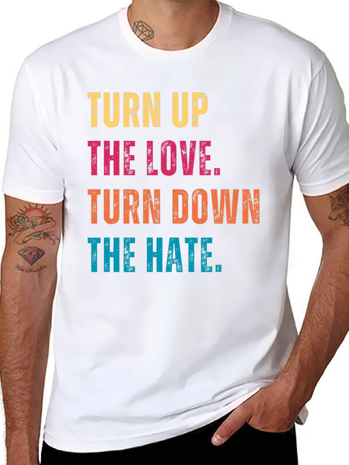 Black Turn Up the Love Graphic Tee view 8
