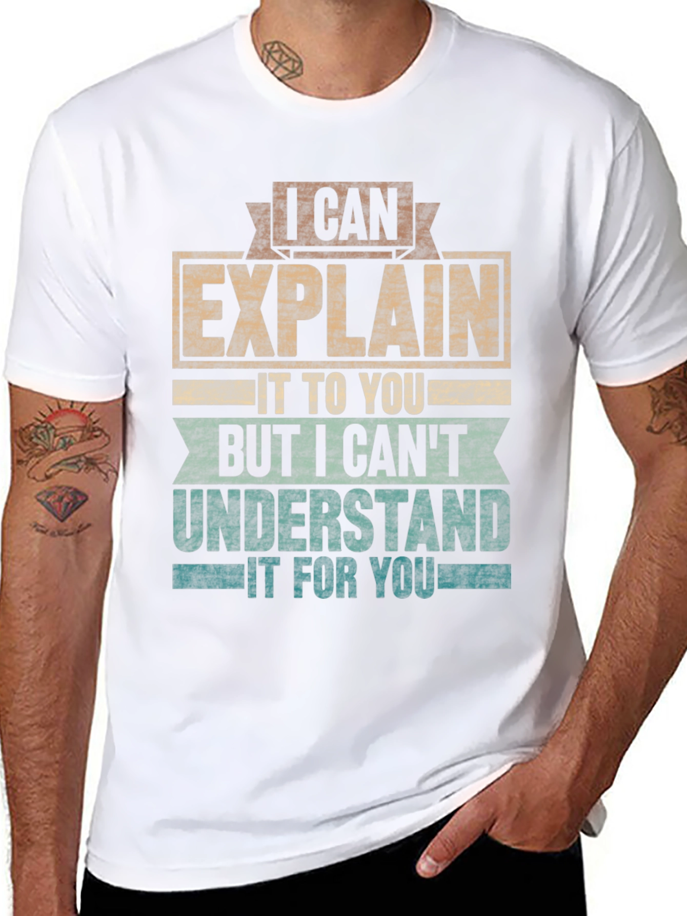 Black I Can Explain T-Shirt Funny Sarcastic Tee view 8