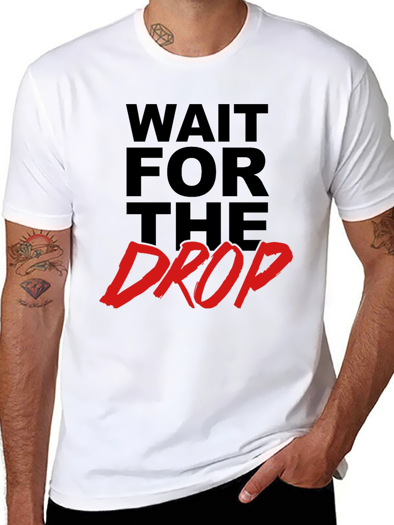 Black Wait for the Drop Graphic Tee - Black T-Shirt view 8