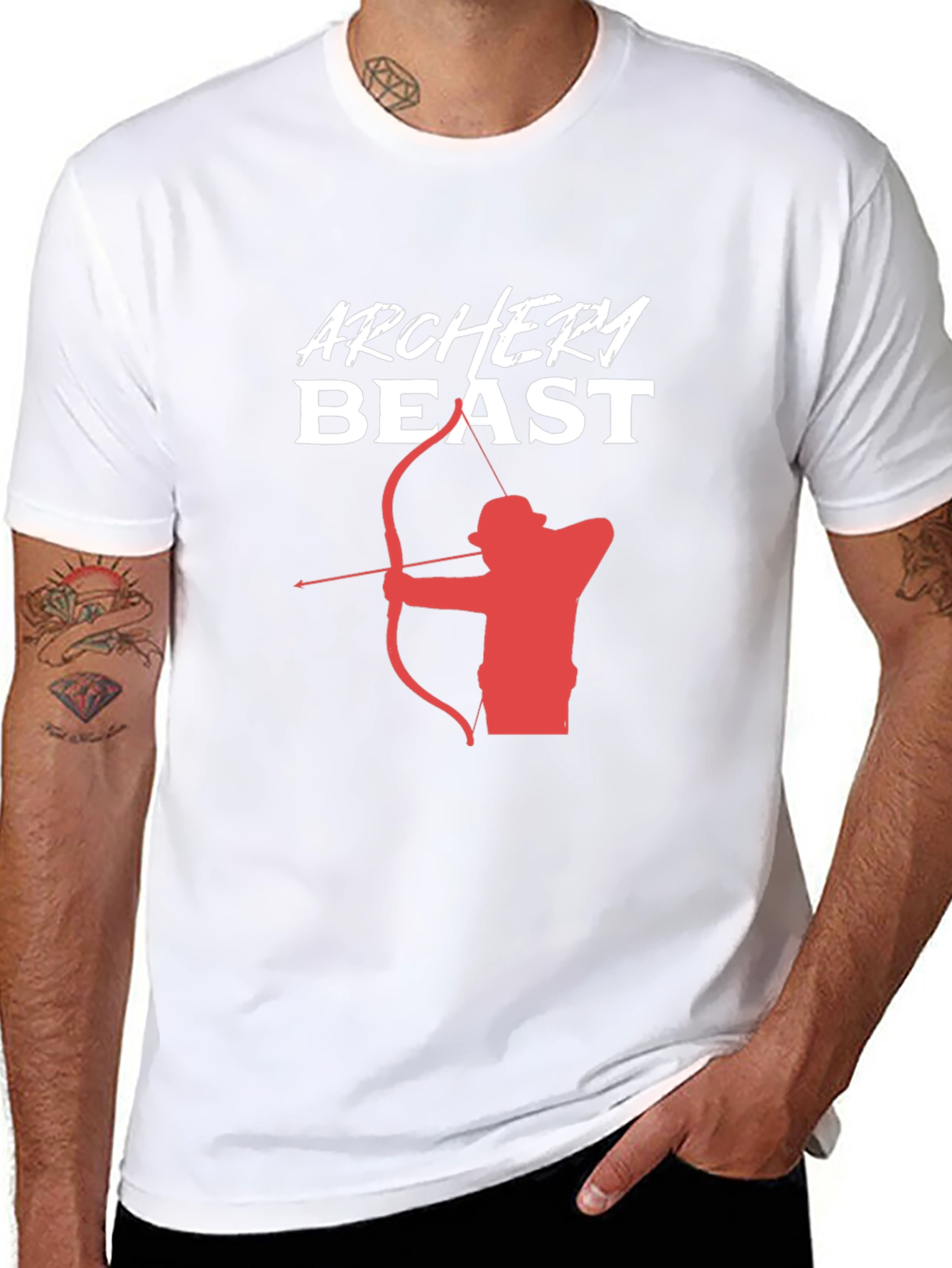 Black Archery Beast Graphic Tee | Mens Black T-Shirt view 8