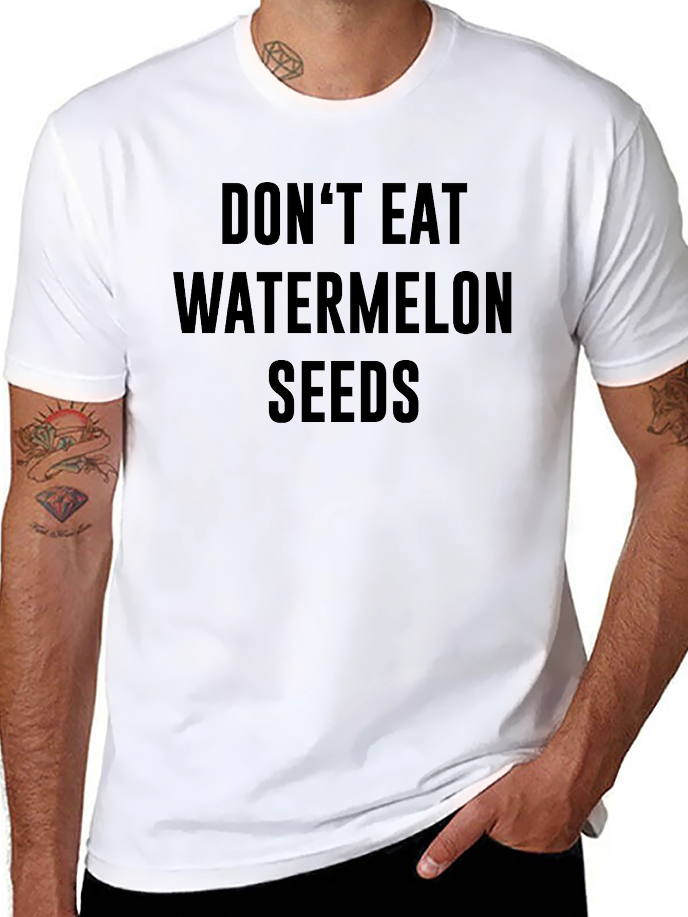 Black Don't Eat Watermelon Seeds T-Shirt view 8