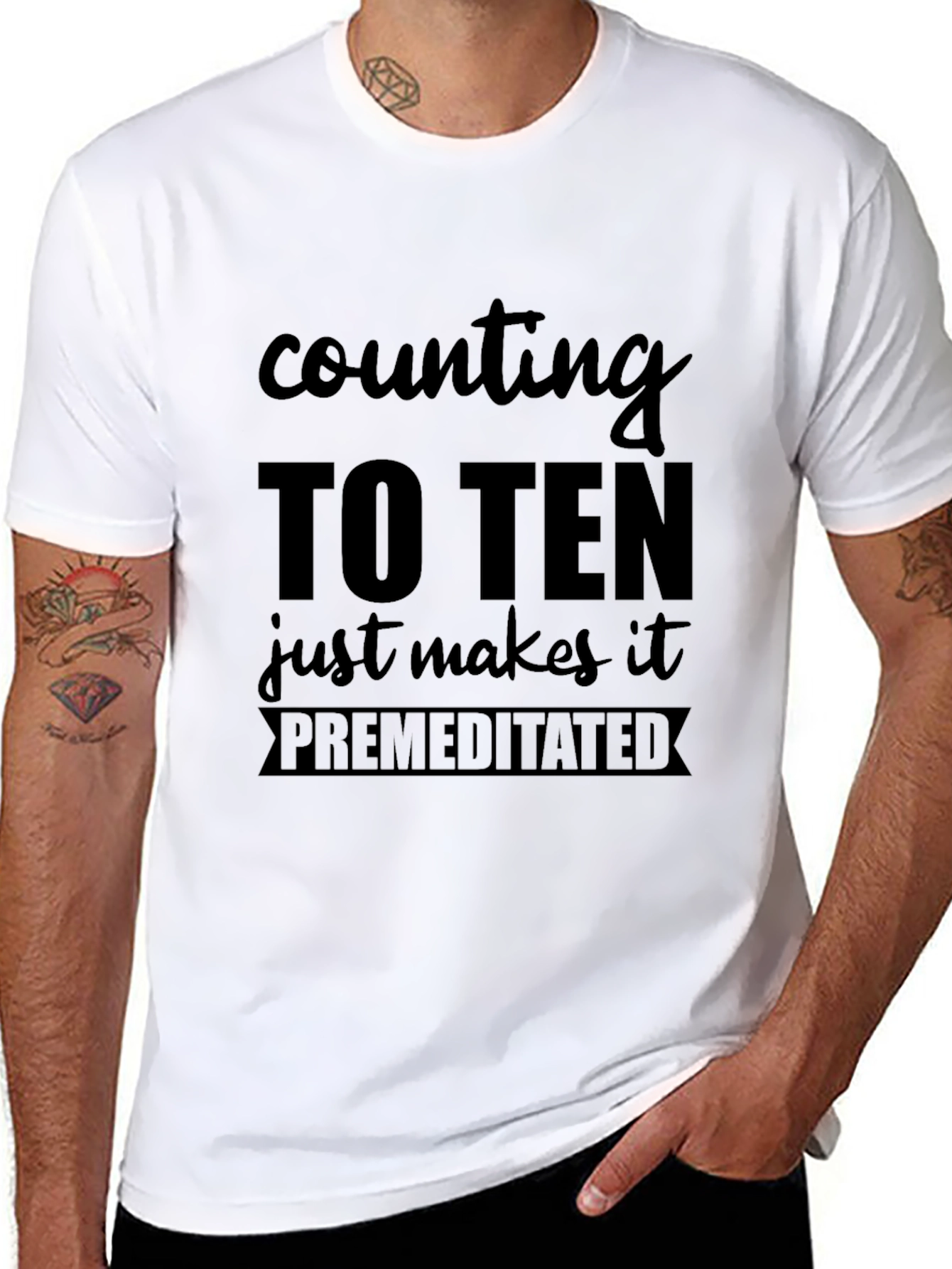 Black Counting To Ten Premeditated T-Shirt view 8