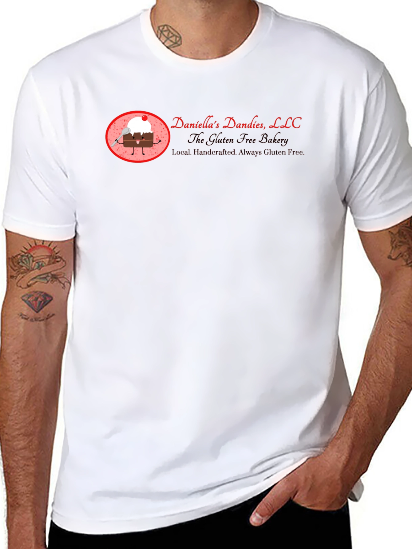 Black Daniella's Dandes LLC T-Shirt, Gluten-Free Bakery view 8