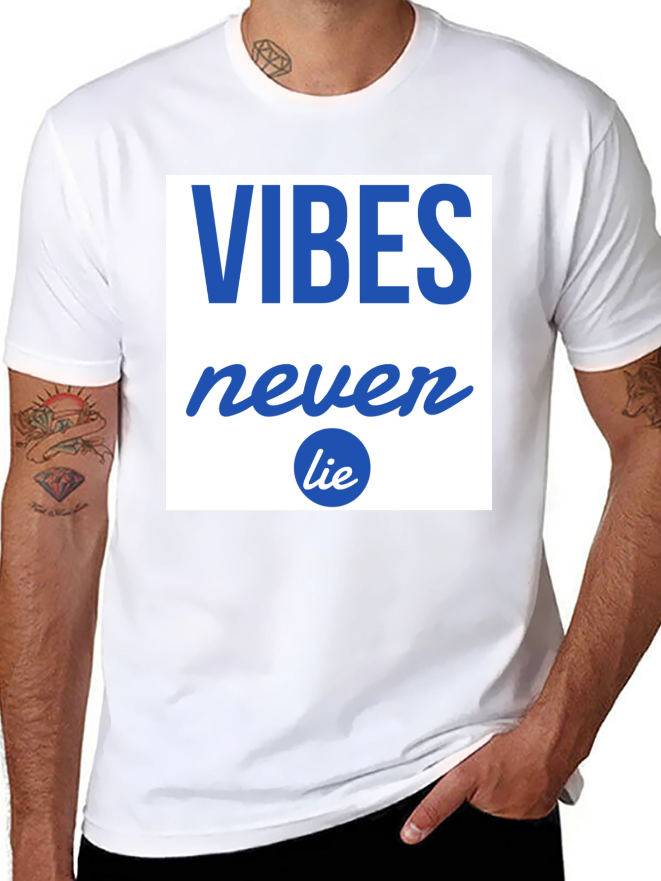 Black Vibes Never Lie Graphic Tee - Casual Comfort view 8