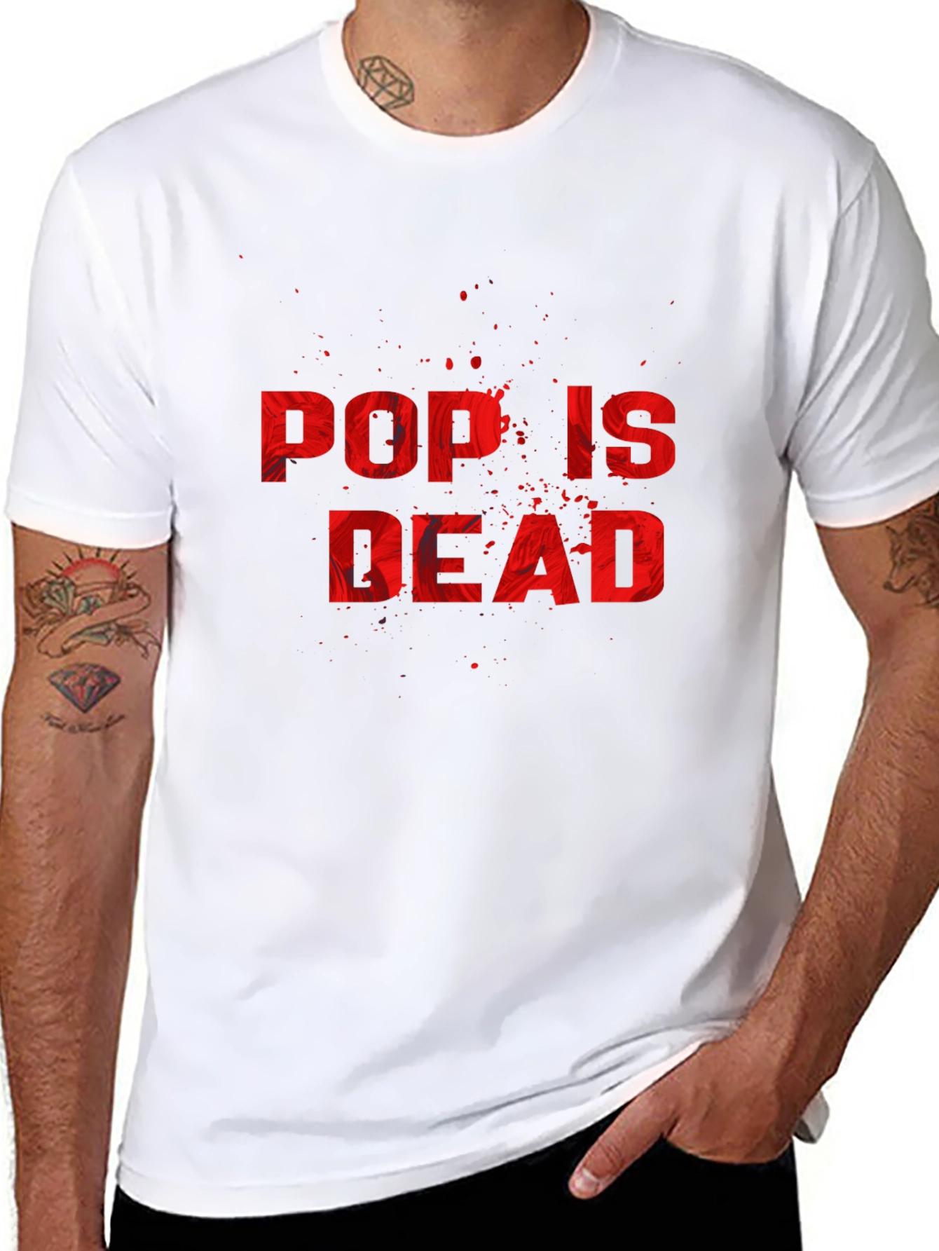 Black Pop is Dead Graphic T-Shirt - Statement Tee view 8