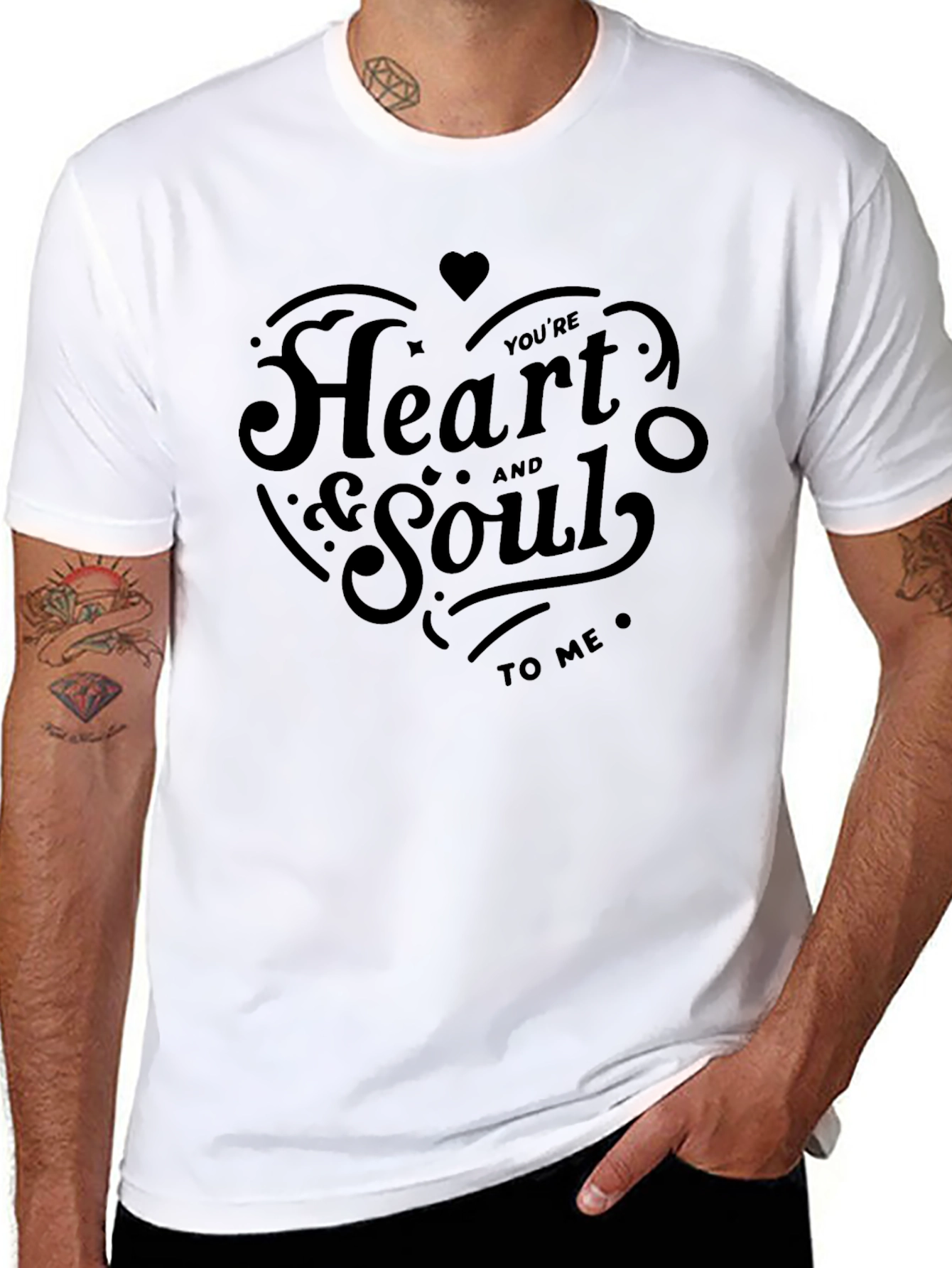 Black Heart and Soul Graphic Tee - Black view 8