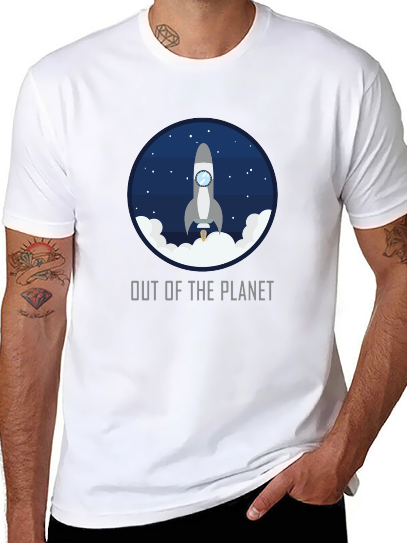 Black Out of the Planet Graphic Tee view 8