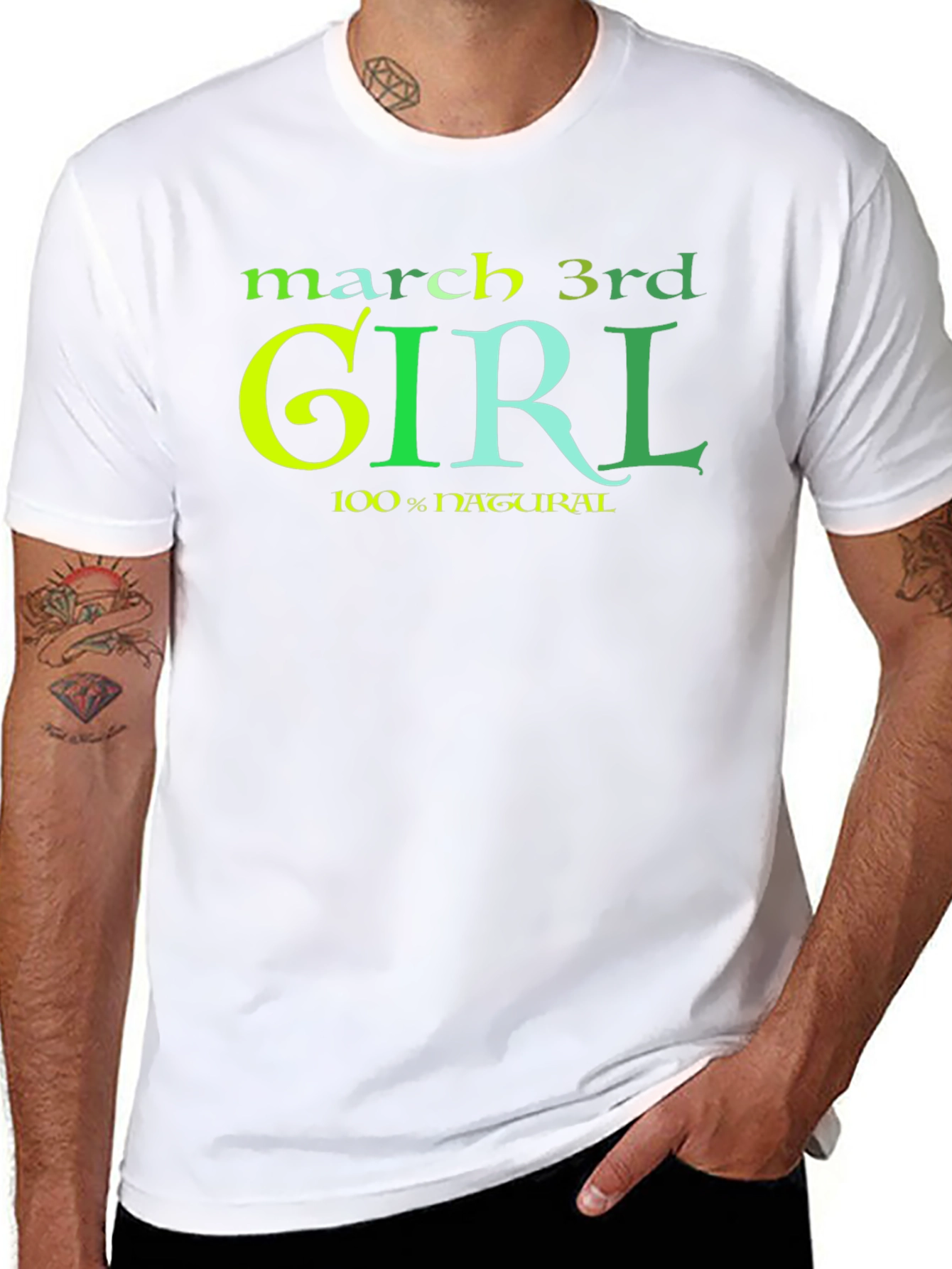 Black March 3rd Girl T-Shirt - 100% Natural view 8