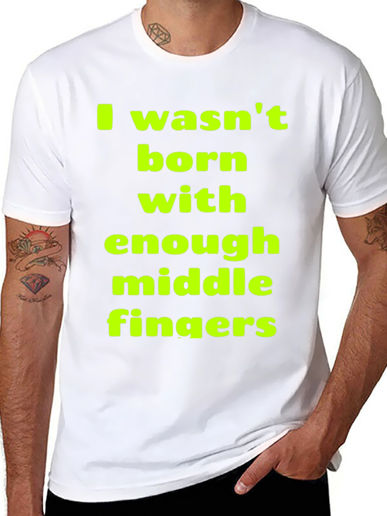 Black Funny Sarcastic Middle Finger T-Shirt view 8