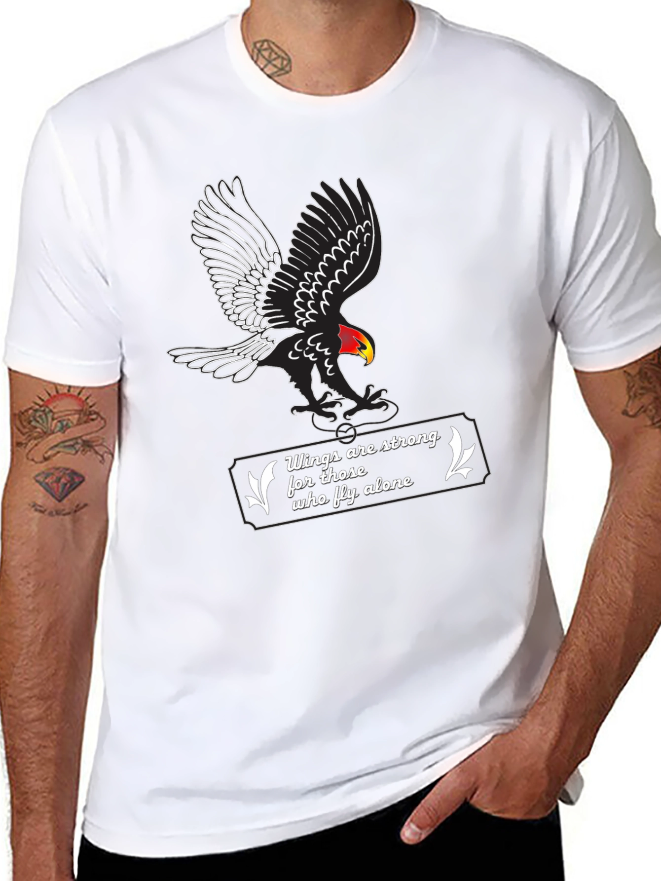 Black Eagle Wings Tee - Strong & Alone view 8