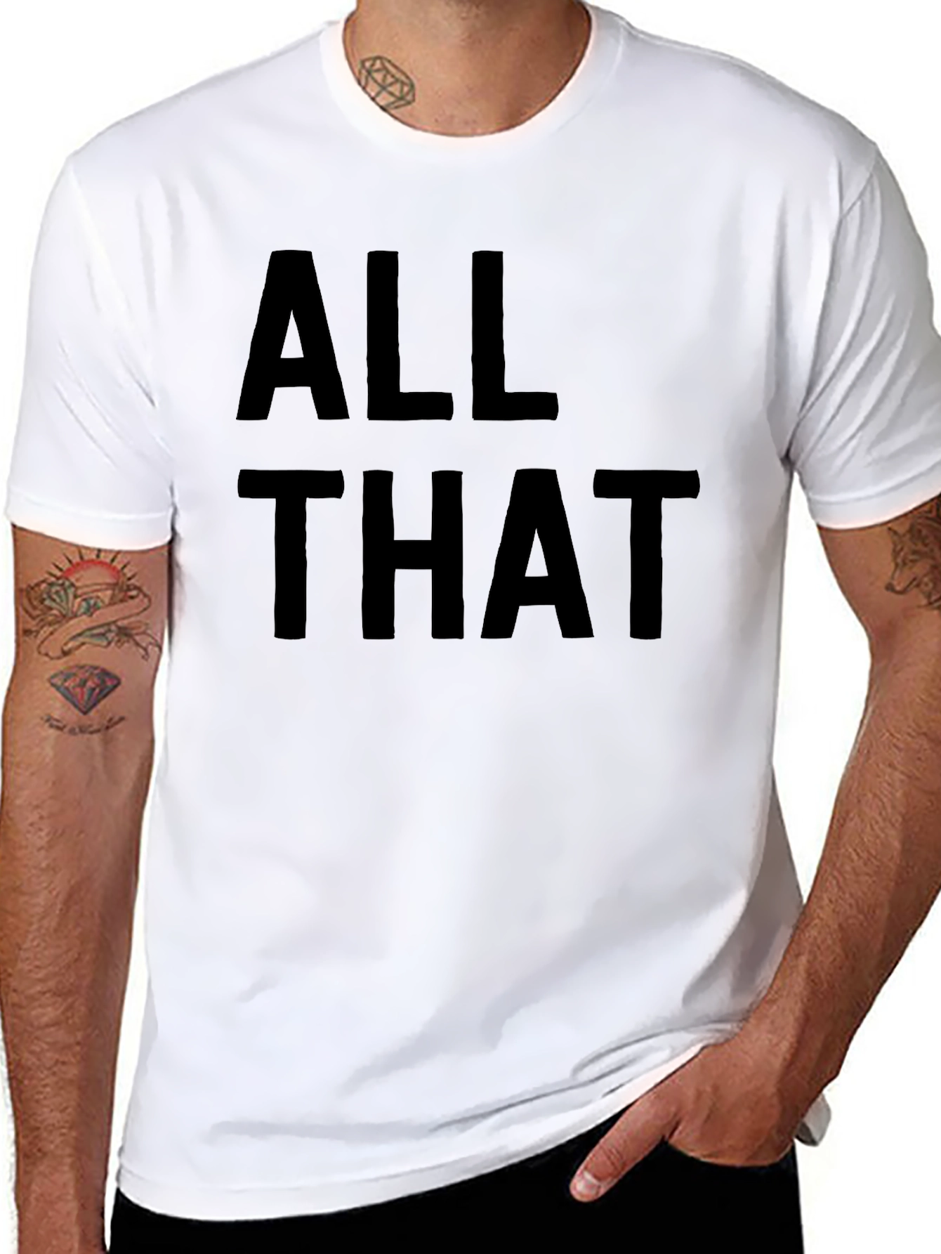 Black All That T-Shirt - Bold Statement Tee view 8