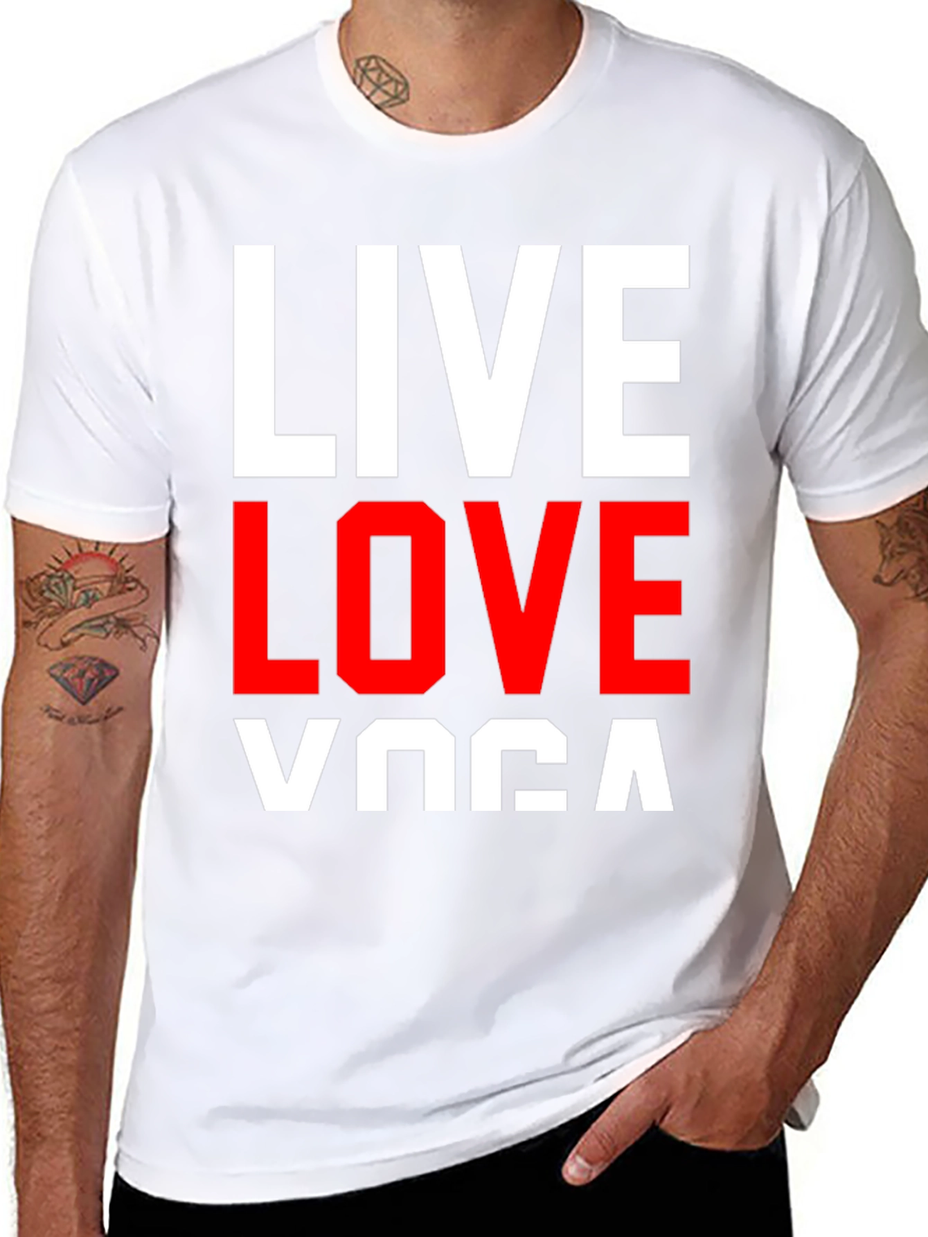 Live Love Yoga Graphic Tee - Black - 8