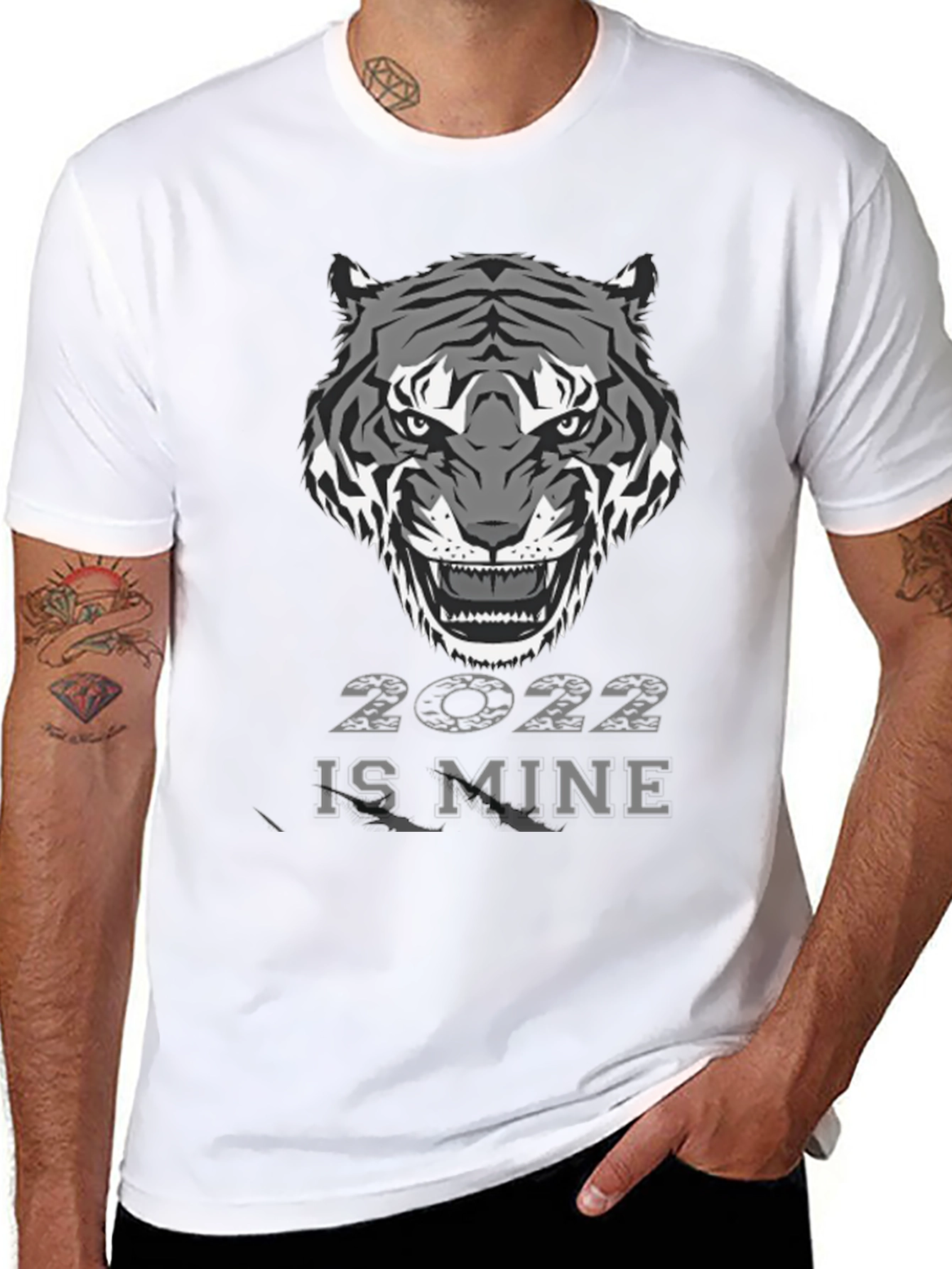 Black Year of the Tiger 2022 Graphic T-Shirt view 8