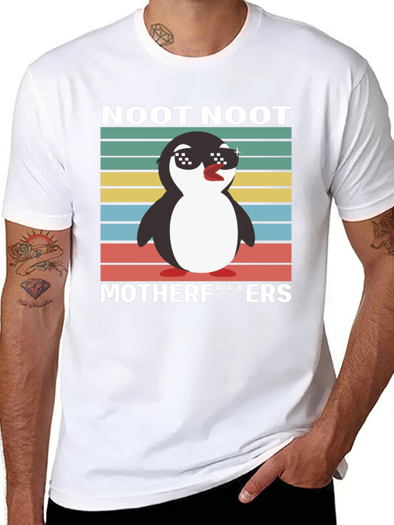 Black Noot Noot Penguin T-Shirt view 8