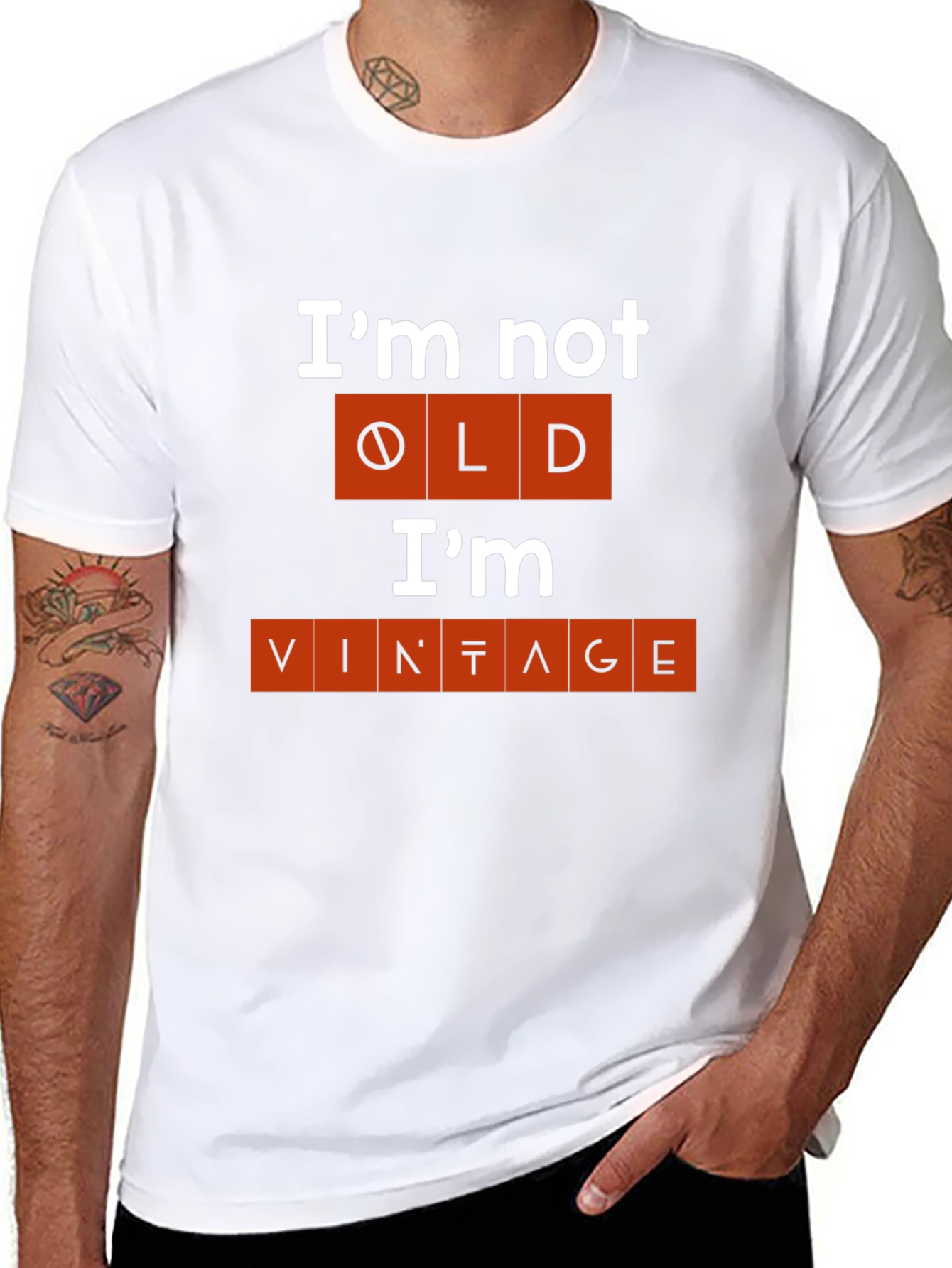 Black I'm Not Old I'm Vintage T-Shirt view 8