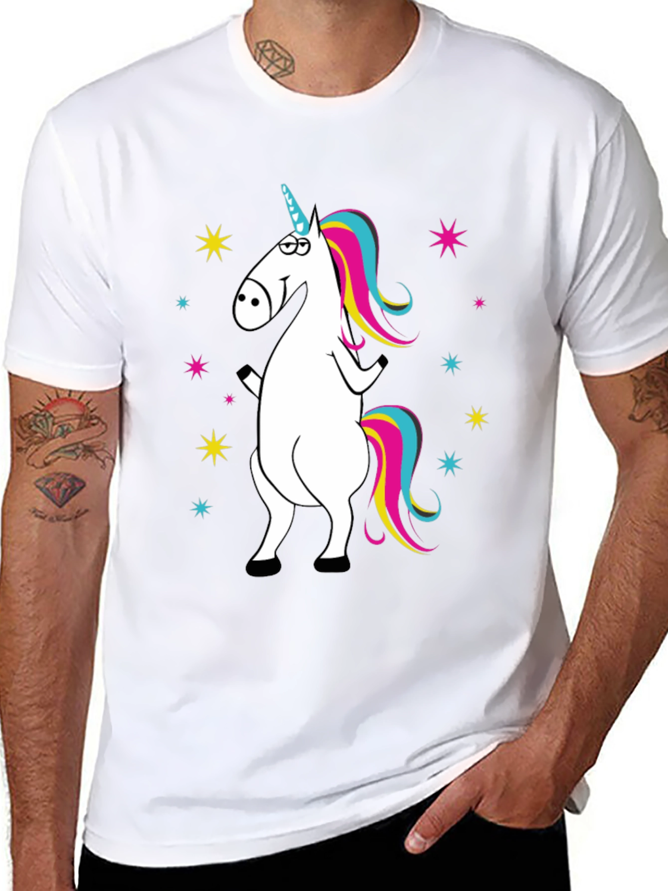 Black Unicorn Graphic Black T-Shirt - Fun & Whimsical Design view 8