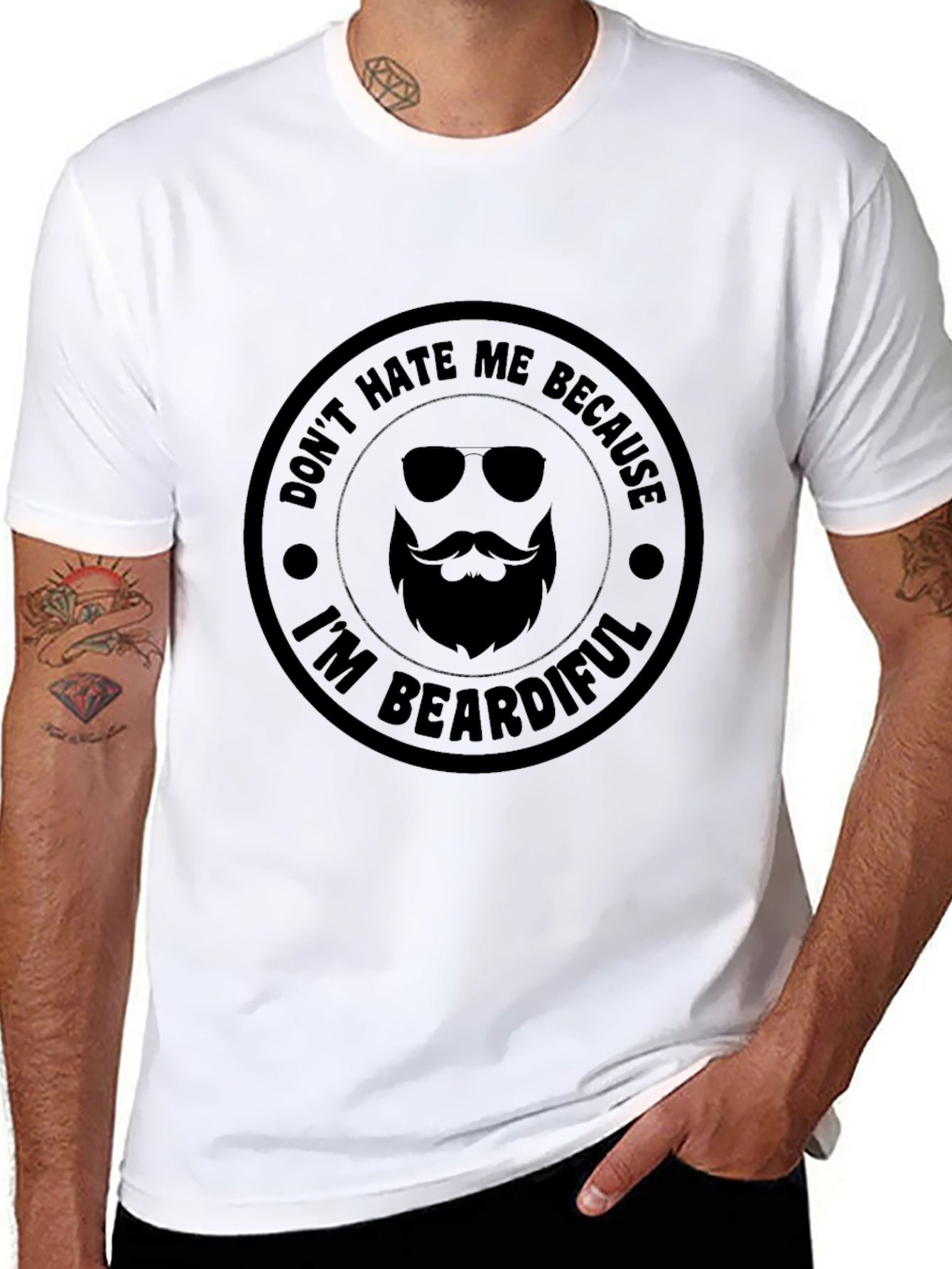 Black Beardiful Black T-Shirt view 8