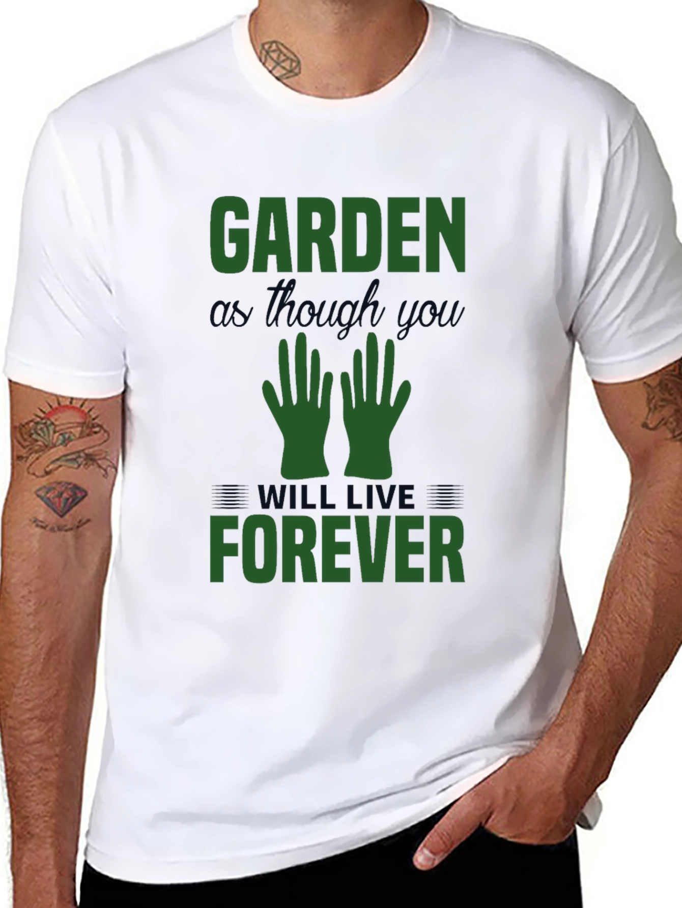 Black Garden As Though You Will Live Forever Tee view 8