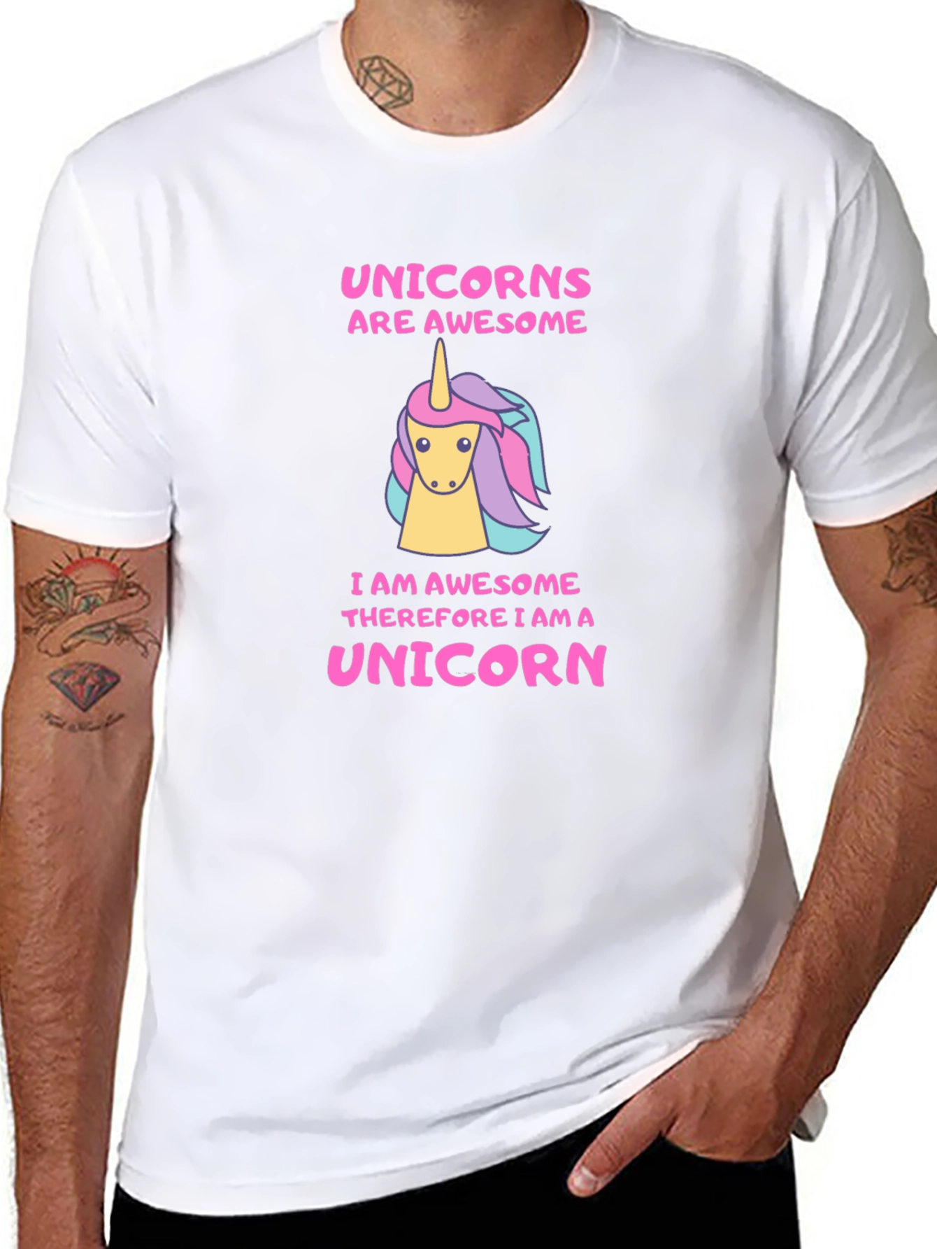 Black Unicorns are Awesome Graphic T-Shirt view 8