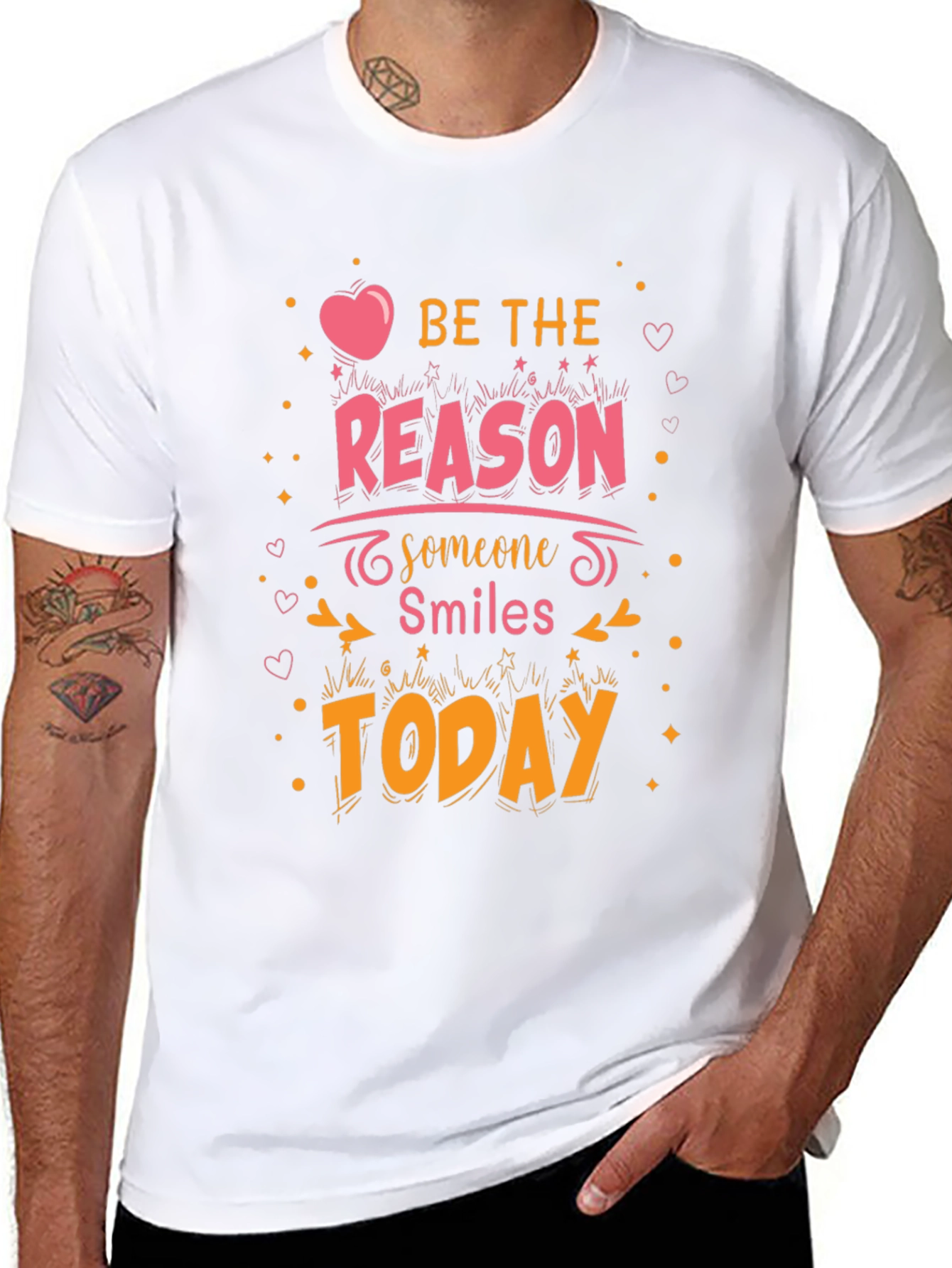 Black Be The Reason Graphic Tee - Positive Vibes Shirt view 8