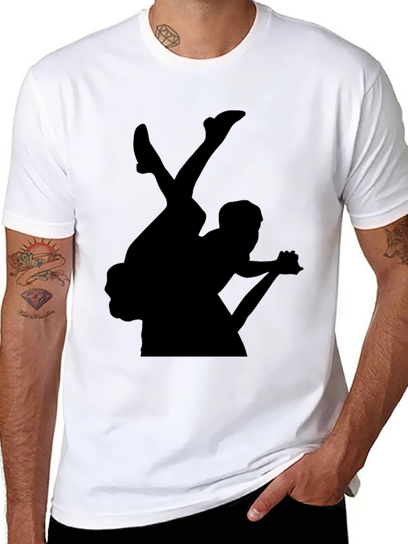 Black Silhouette Graphic Tee - Dark Style view 8