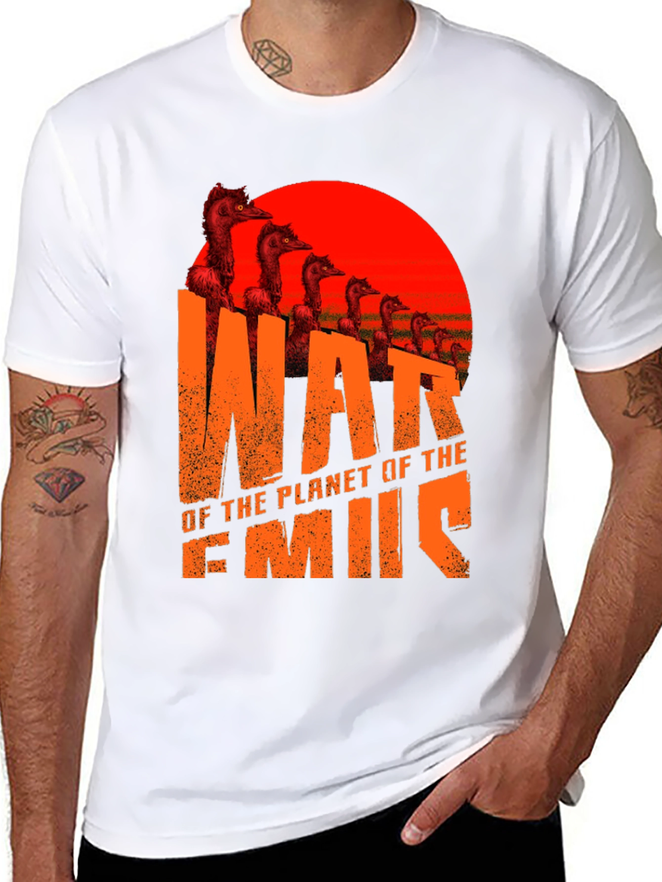 Black War of the Planet of the Emus T-Shirt view 8