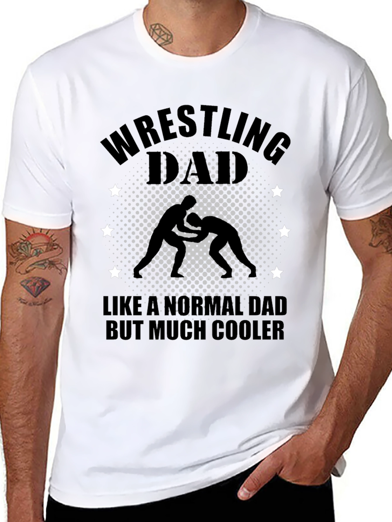 Wrestling Dad T-Shirt - Cool Dad Tee - 8