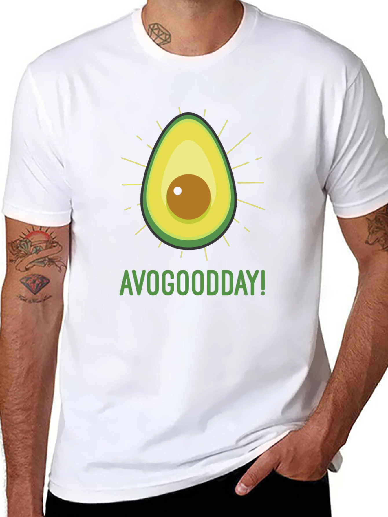 Black AvoGoodDay Graphic Tee - Fresh Avocado Style view 8