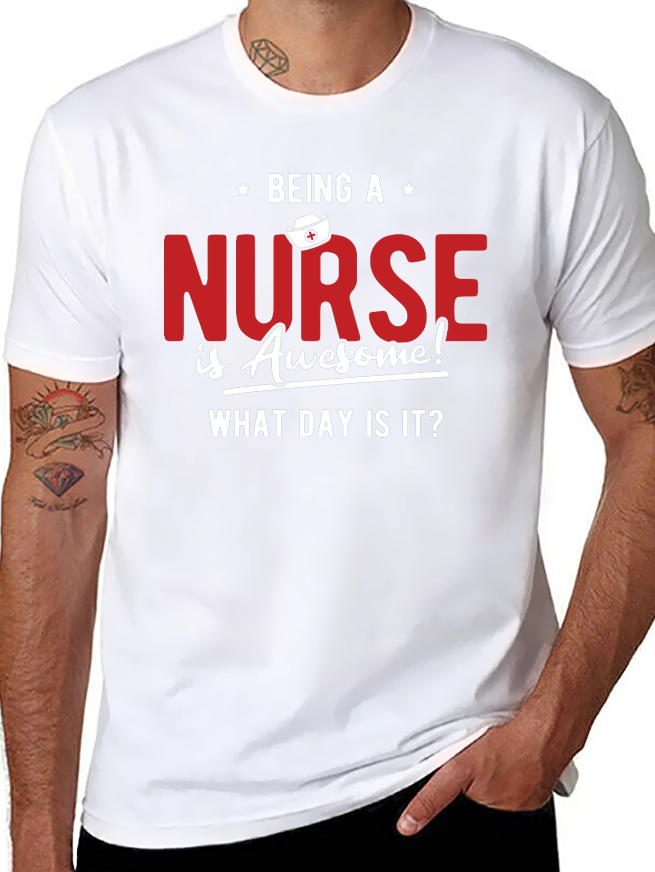 Black Nurse is Awesome T-Shirt - What Day is it? view 8