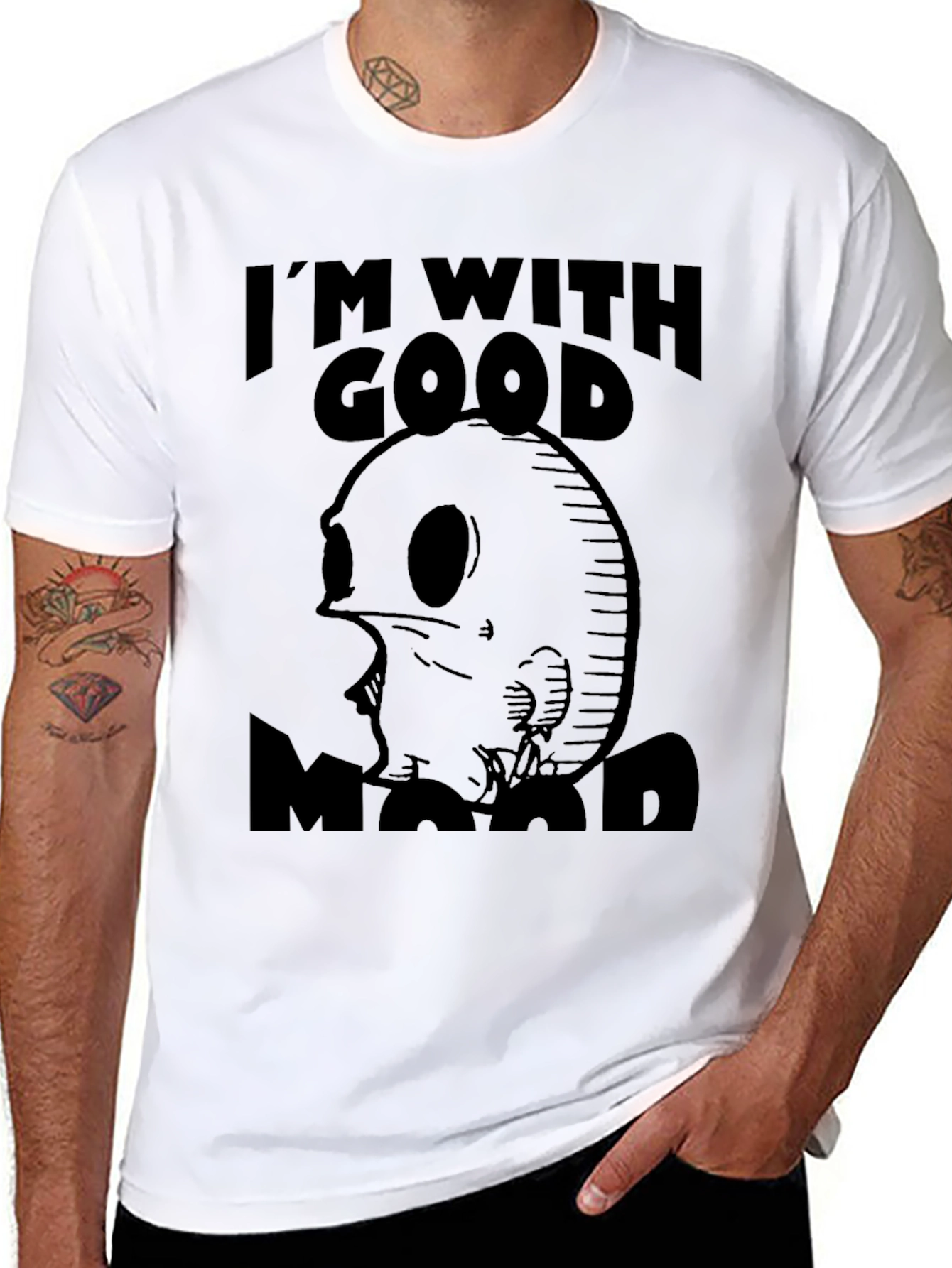 Black I'm With Good Mood Graphic Tee - Black view 8