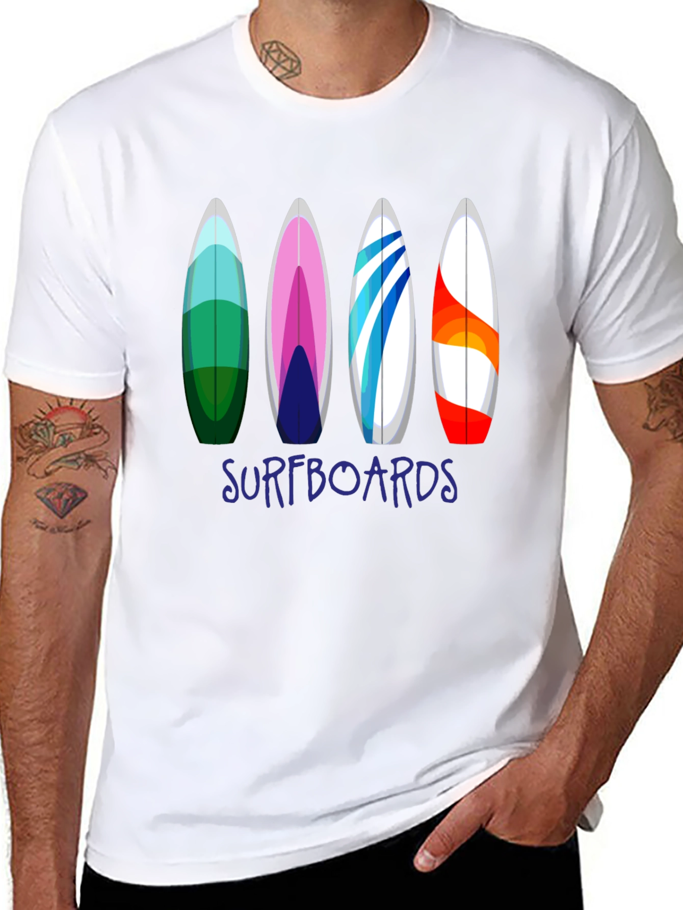 Black Surfboard T-Shirt - Beach Lover Tee view 8